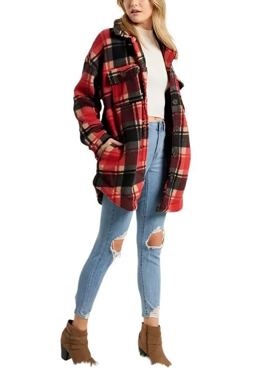 Plaid Fleece Jacket