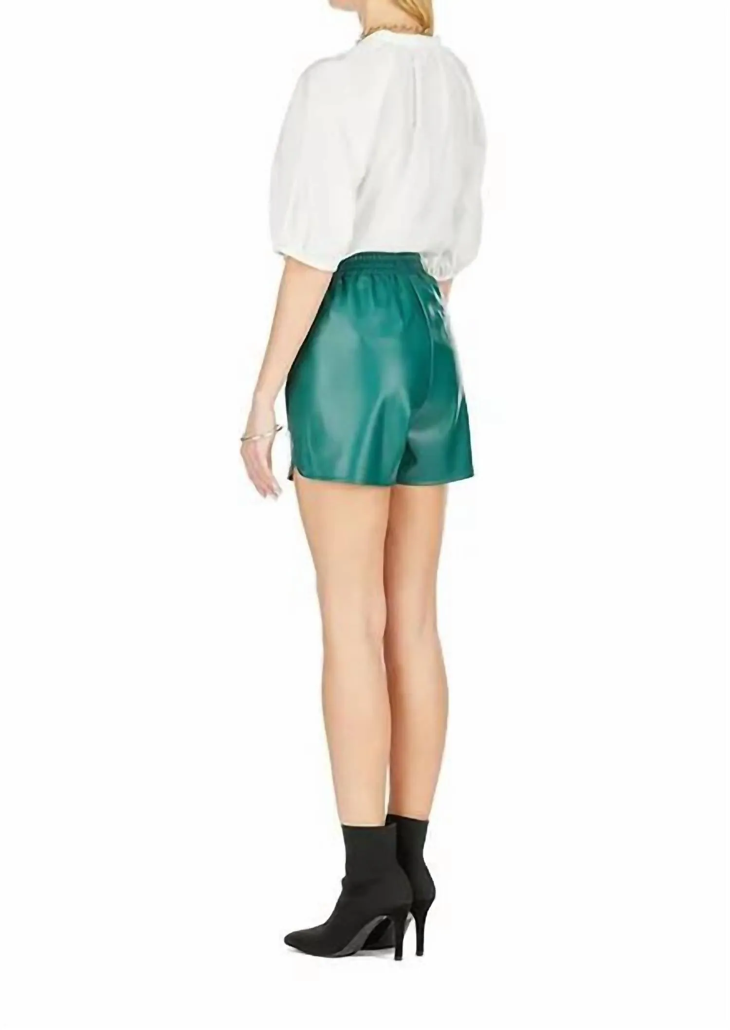 Pleather Pull On Short In Pine