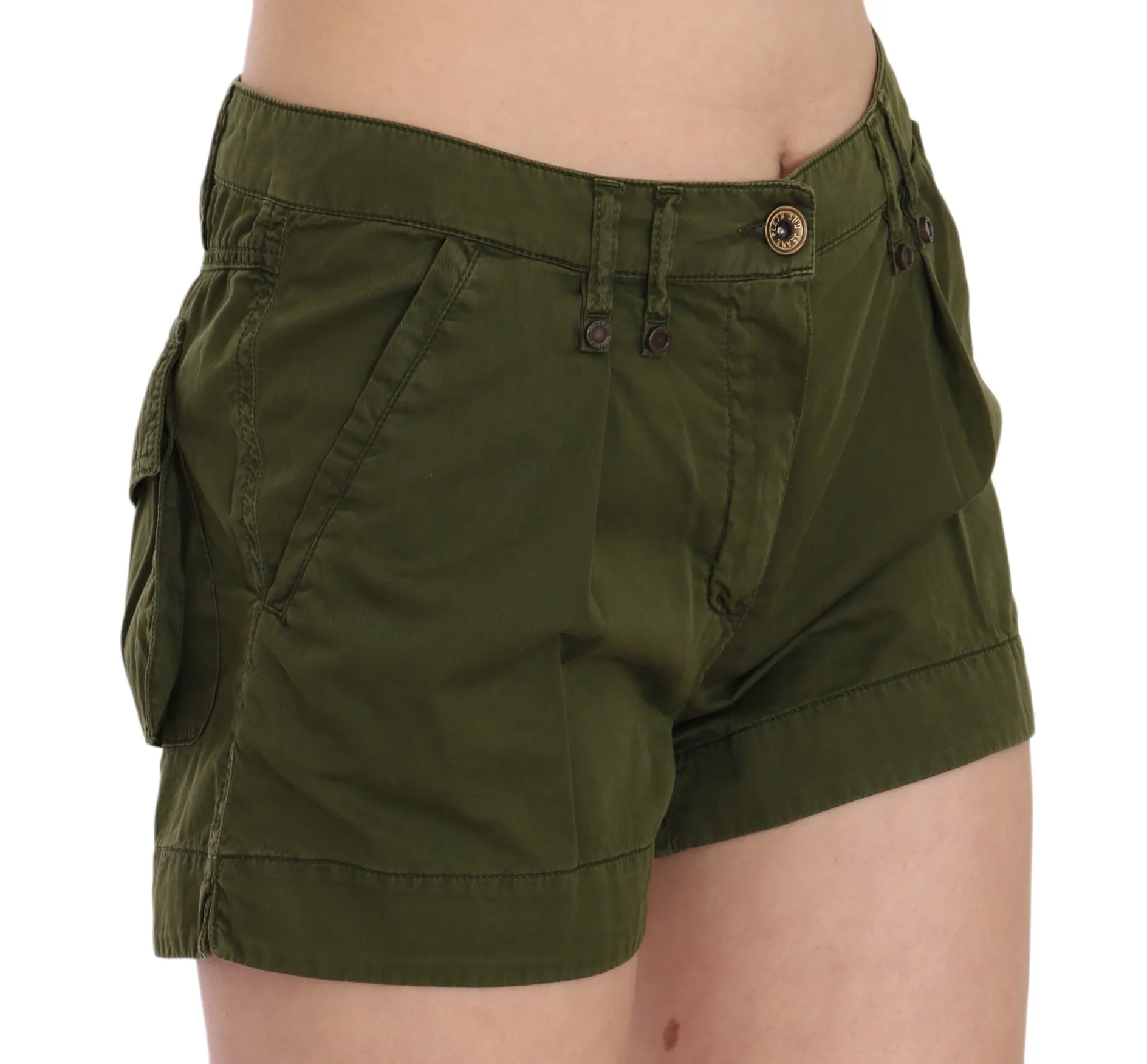 PLEIN SUD Emerald Mid Waist Cotton Women's Shorts