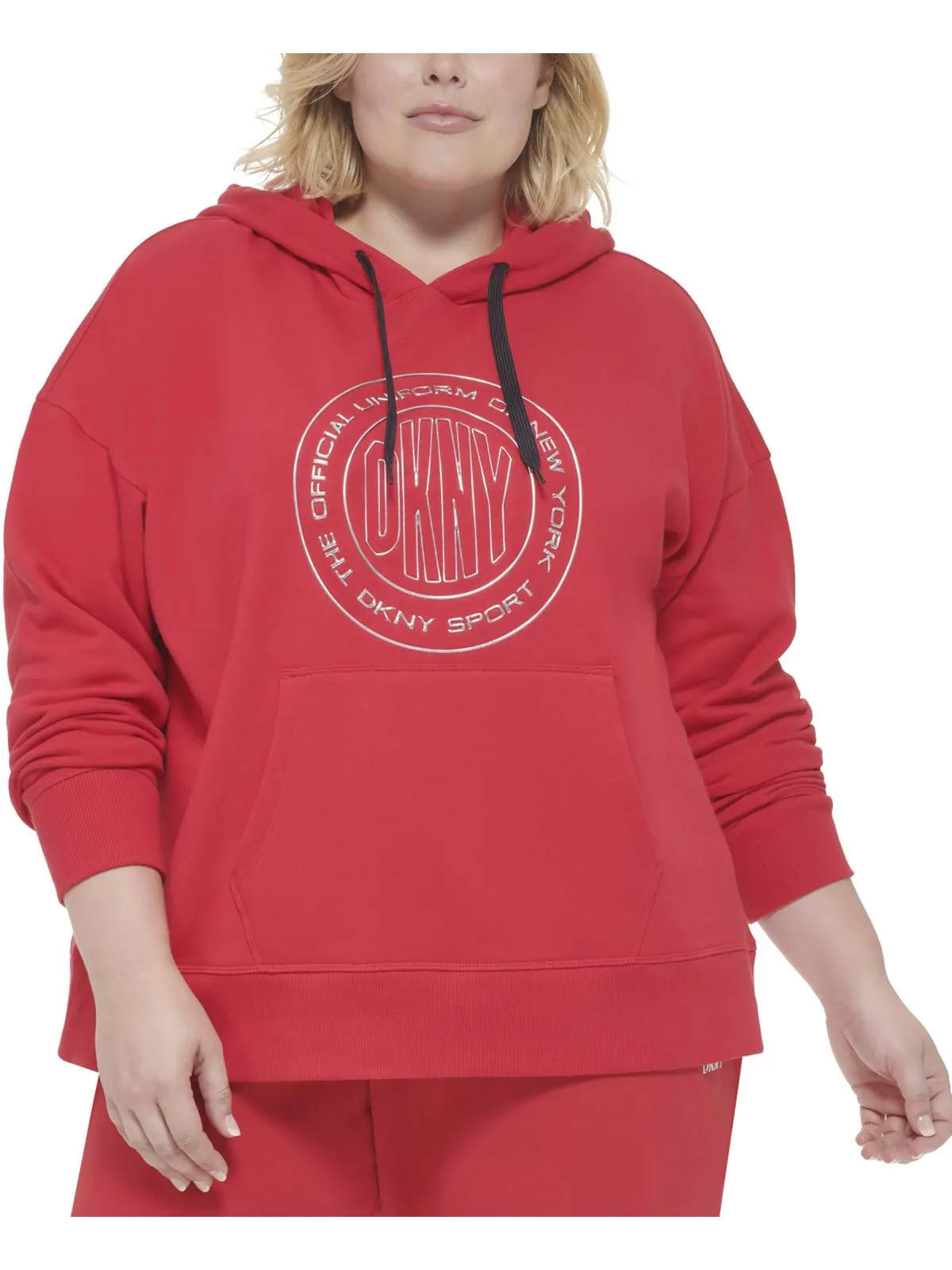 Plus Womens Logo Metallic Hoodie