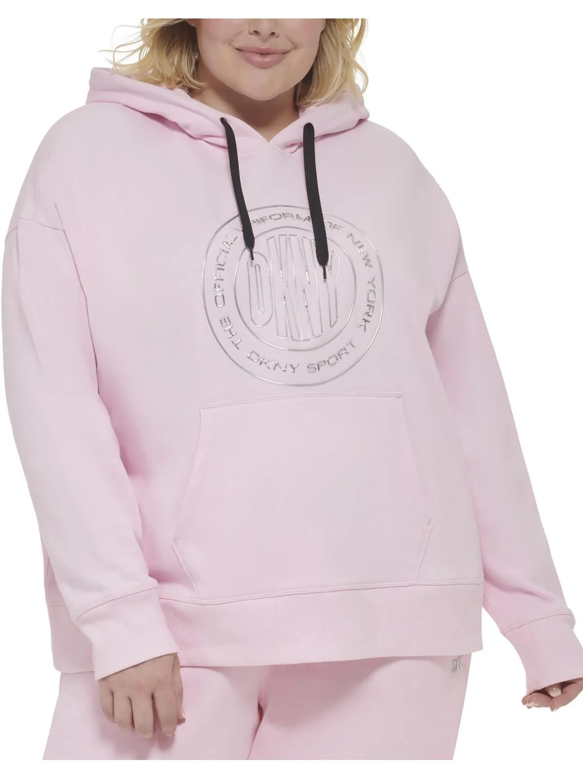 Plus Womens Logo Metallic Hoodie