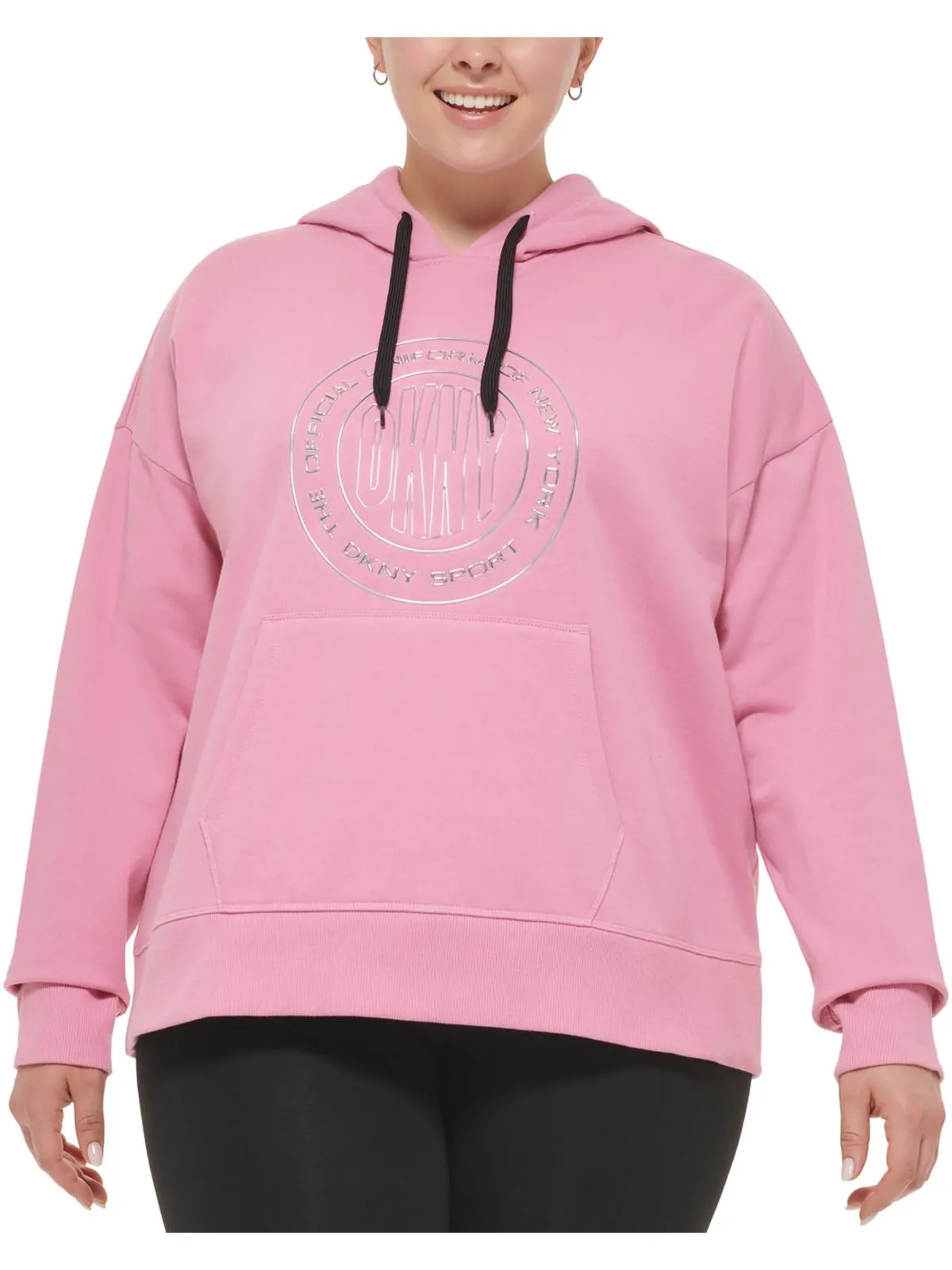 Plus Womens Logo Metallic Hoodie