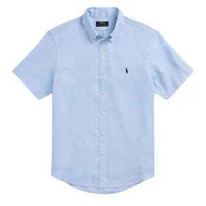 Polo Ralph Lauren Short Sleeve Sport Shirt Custom Office Blue