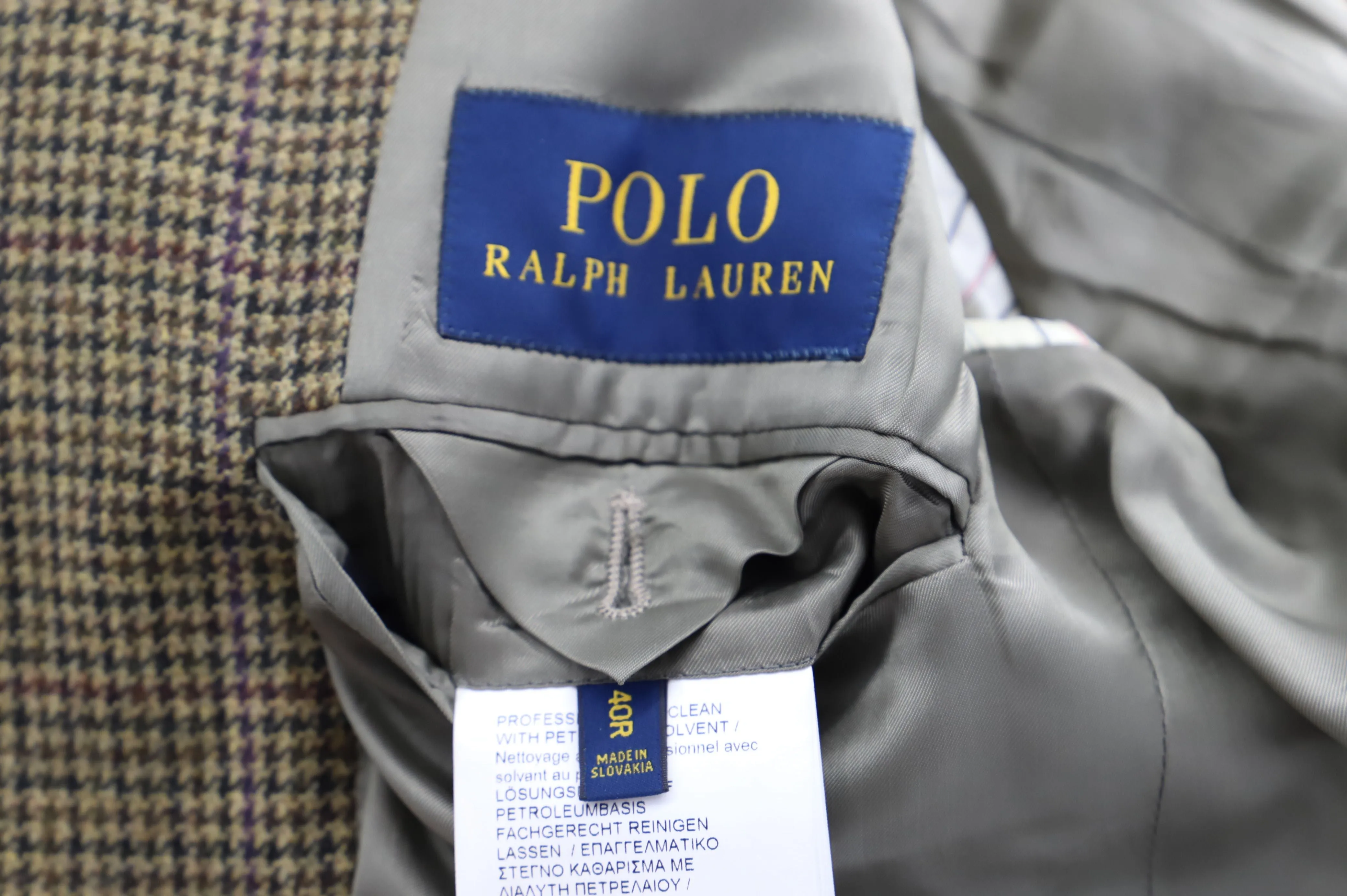 Polo Ralph Lauren Single-Breasted Sport Jacket Blazer in Brown Wool