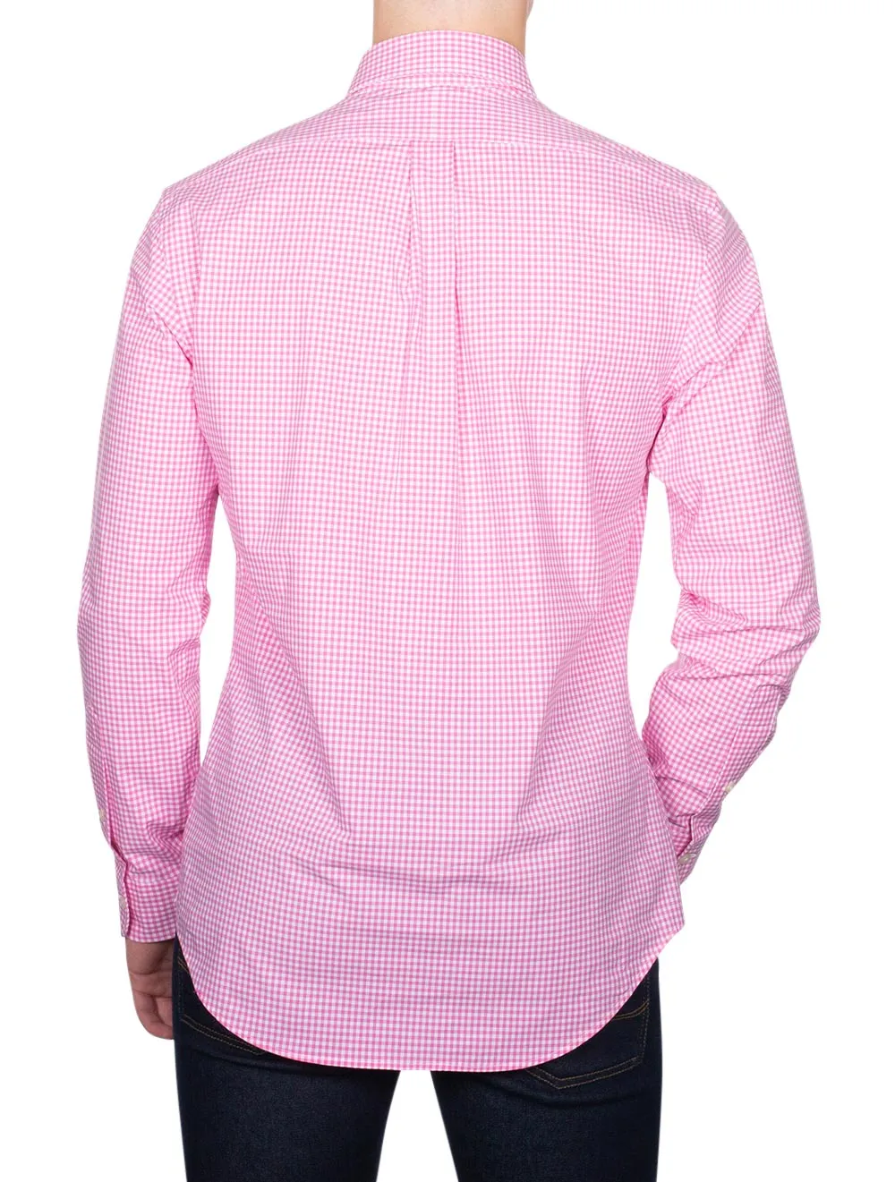 Poplin Long Sleeve Sport Shirt Pink