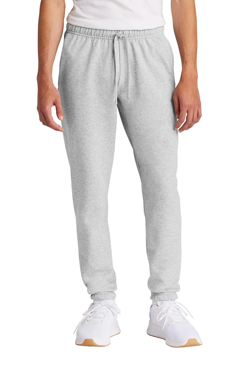 Port & Company Mens Core Fleece Sweatpants w/ Pockets - Ash Grey