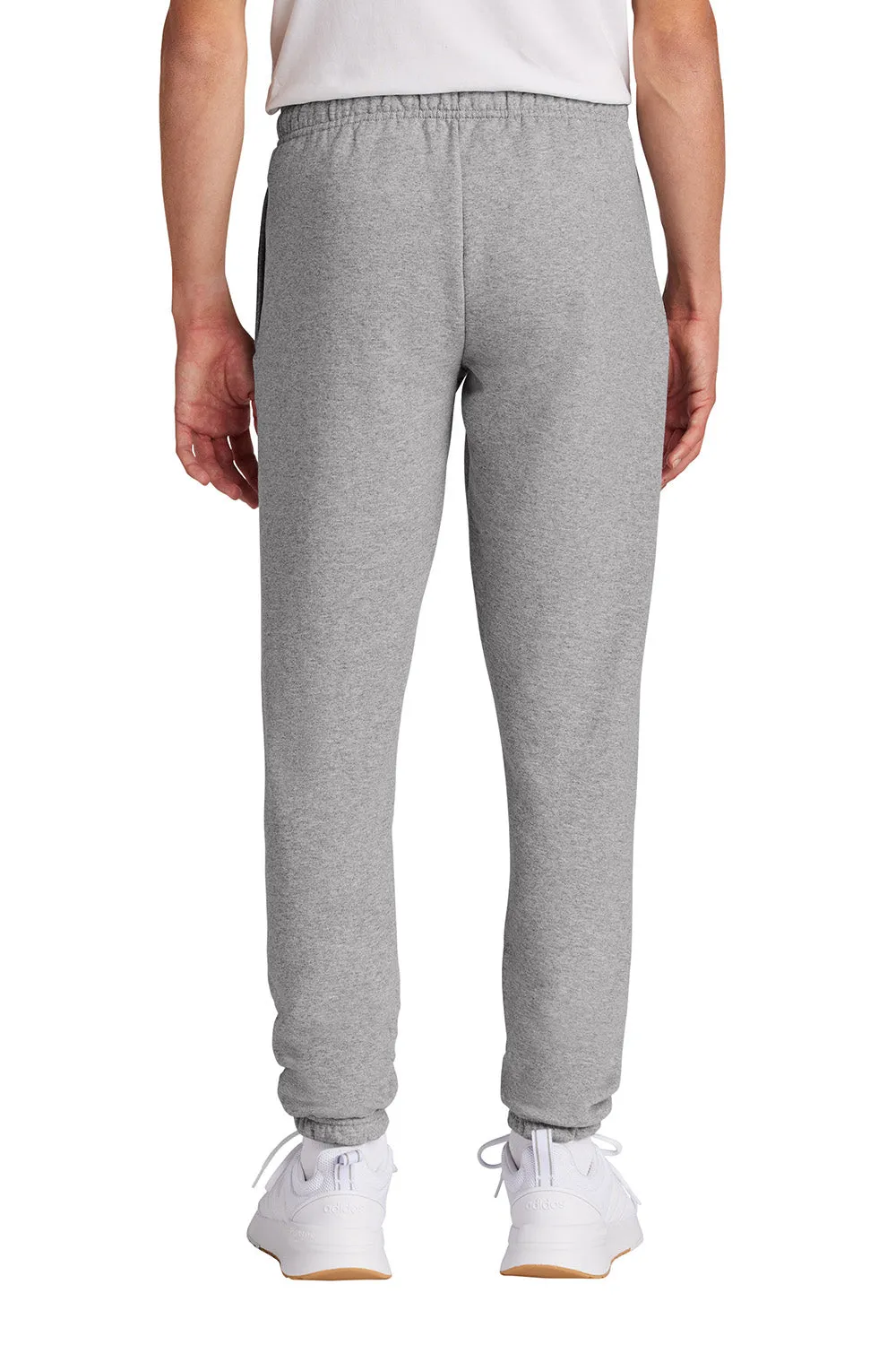 Port & Company Mens Core Fleece Sweatpants w/ Pockets - Heather Grey