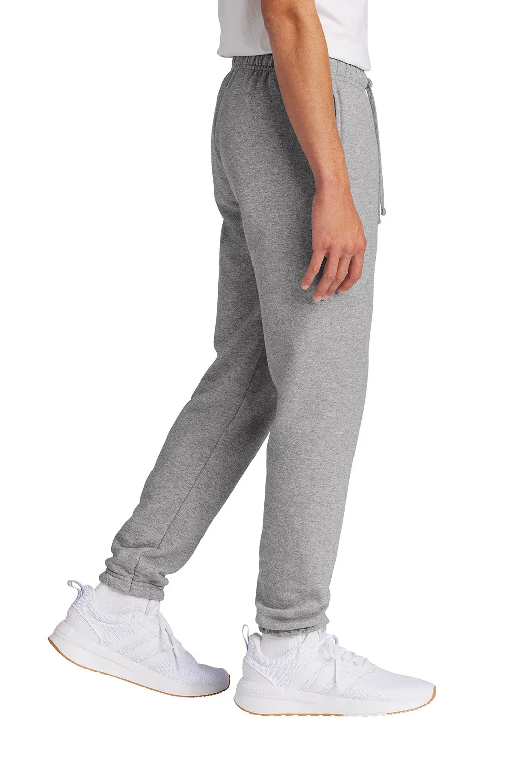 Port & Company Mens Core Fleece Sweatpants w/ Pockets - Heather Grey