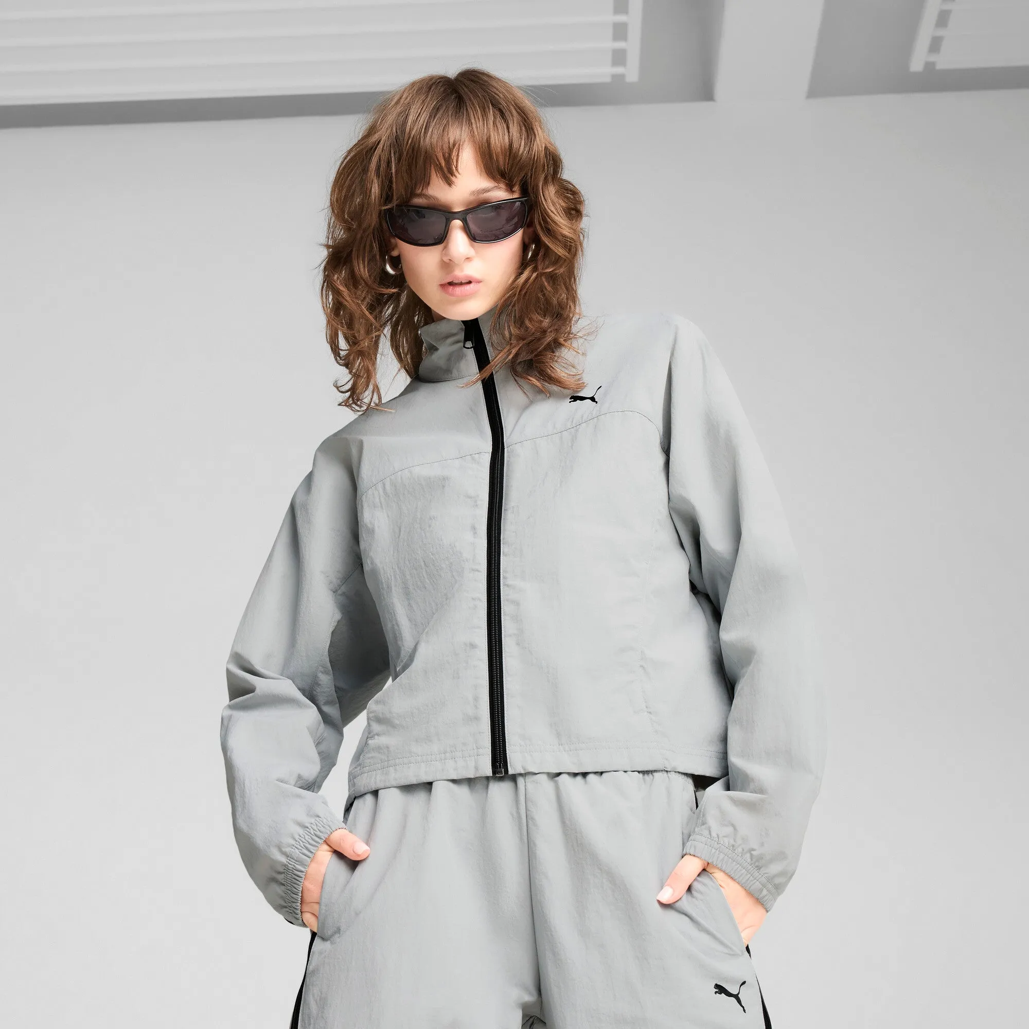 PUMA Women's DARE TO Oversized Full-Zip Woven Jacket