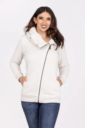 Quinn Women's Zip Up Cowl Collar Jacket