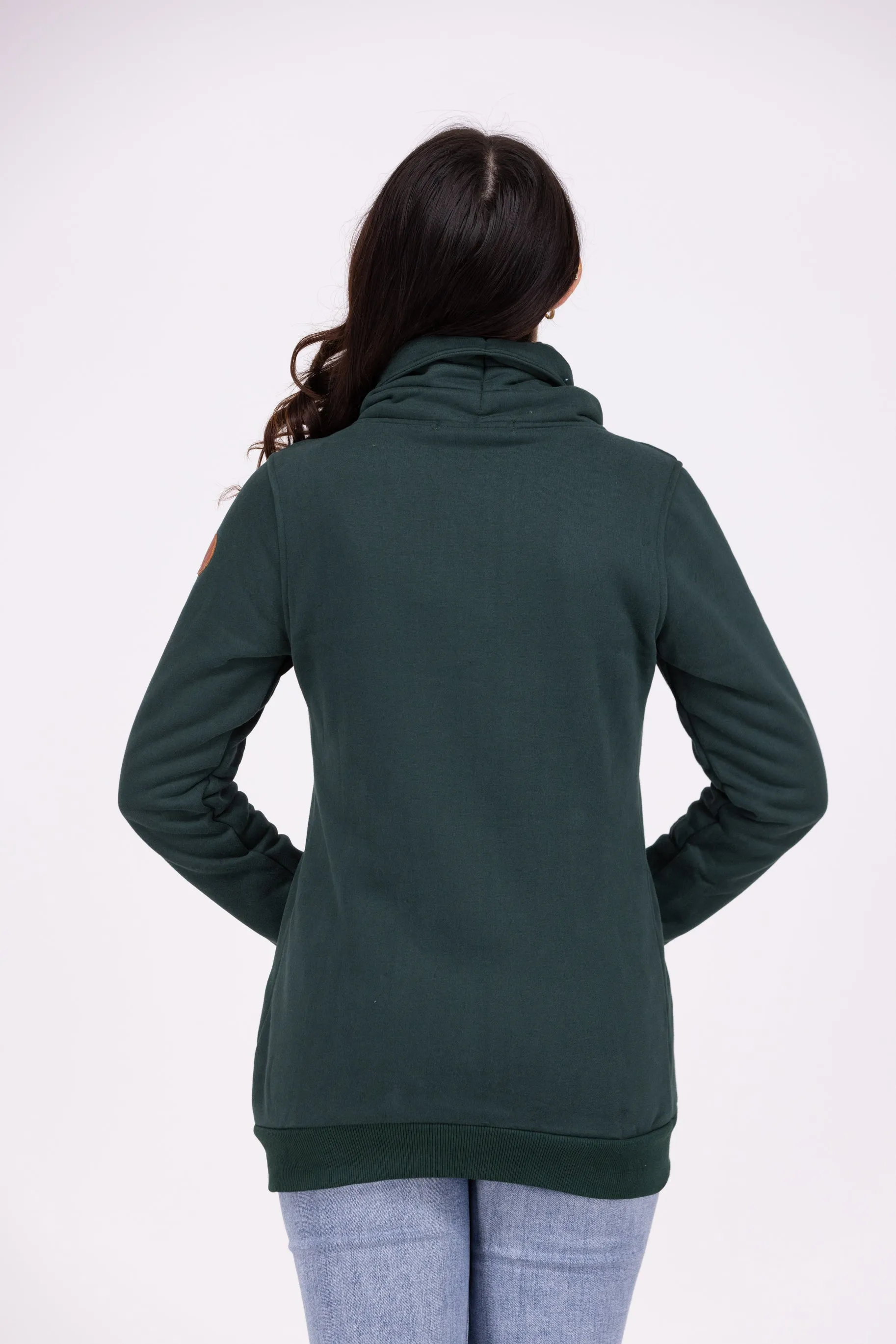 Quinn Women's Zip Up Cowl Collar Jacket