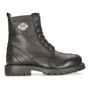 Real Leather Western Laced Ankle Boots