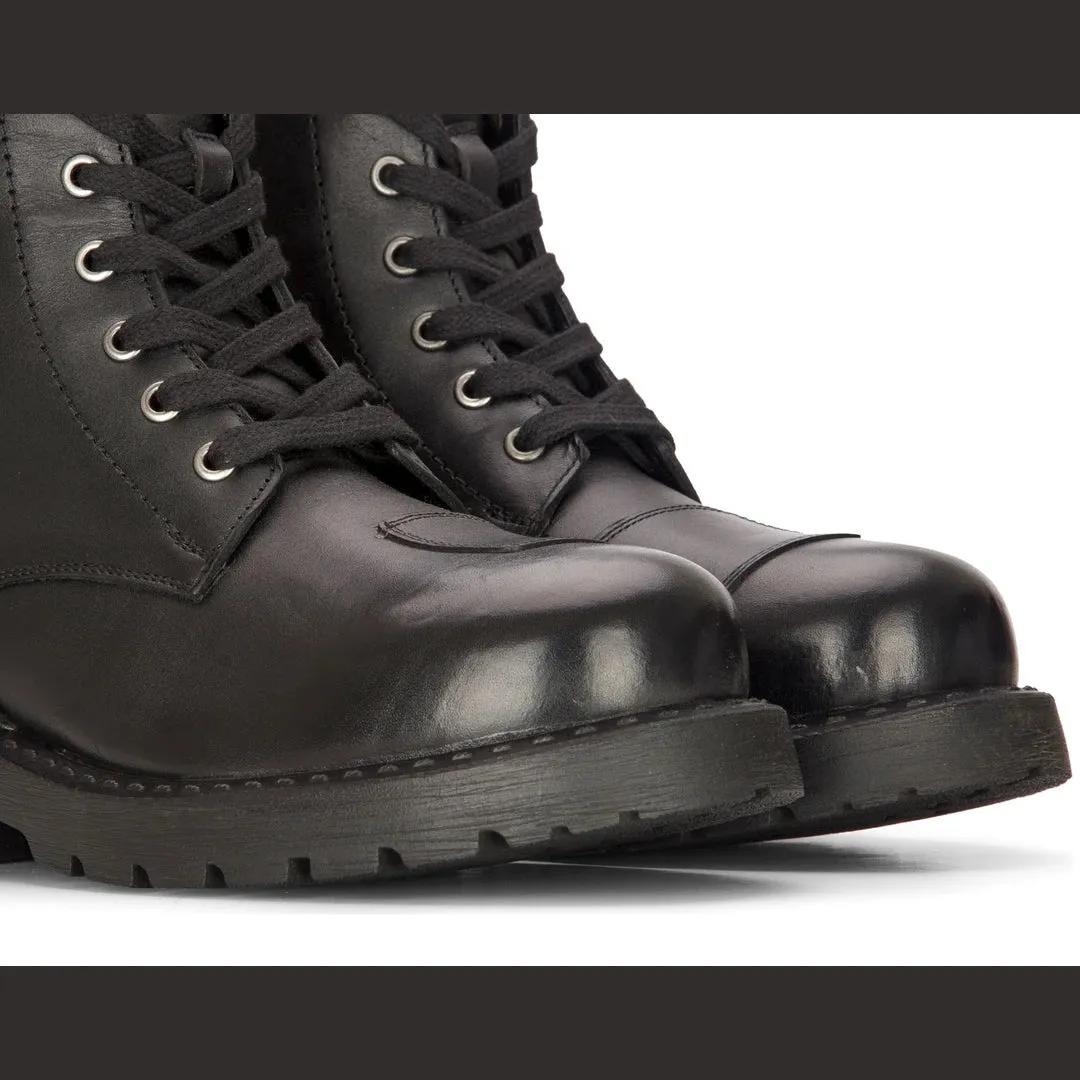 Real Leather Western Laced Ankle Boots