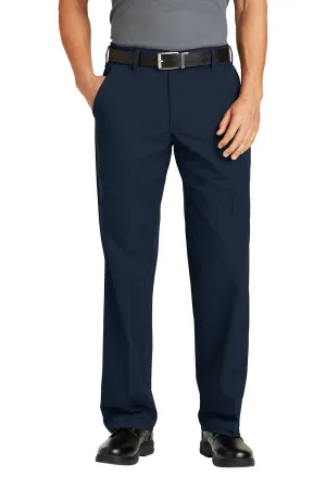 Red Kap Mens Elastic Insert Wrinkle Resistant Pants w/ Pocket - Navy Blue