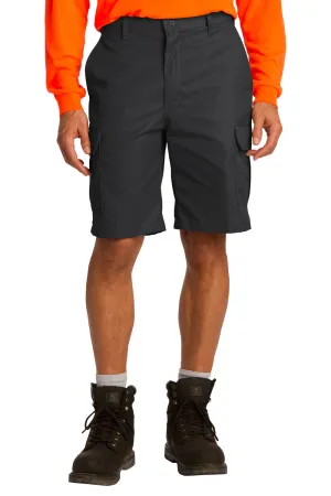 Red Kap Mens Industrial Stain Resistant Cargo Shorts w/ Pockets - Black