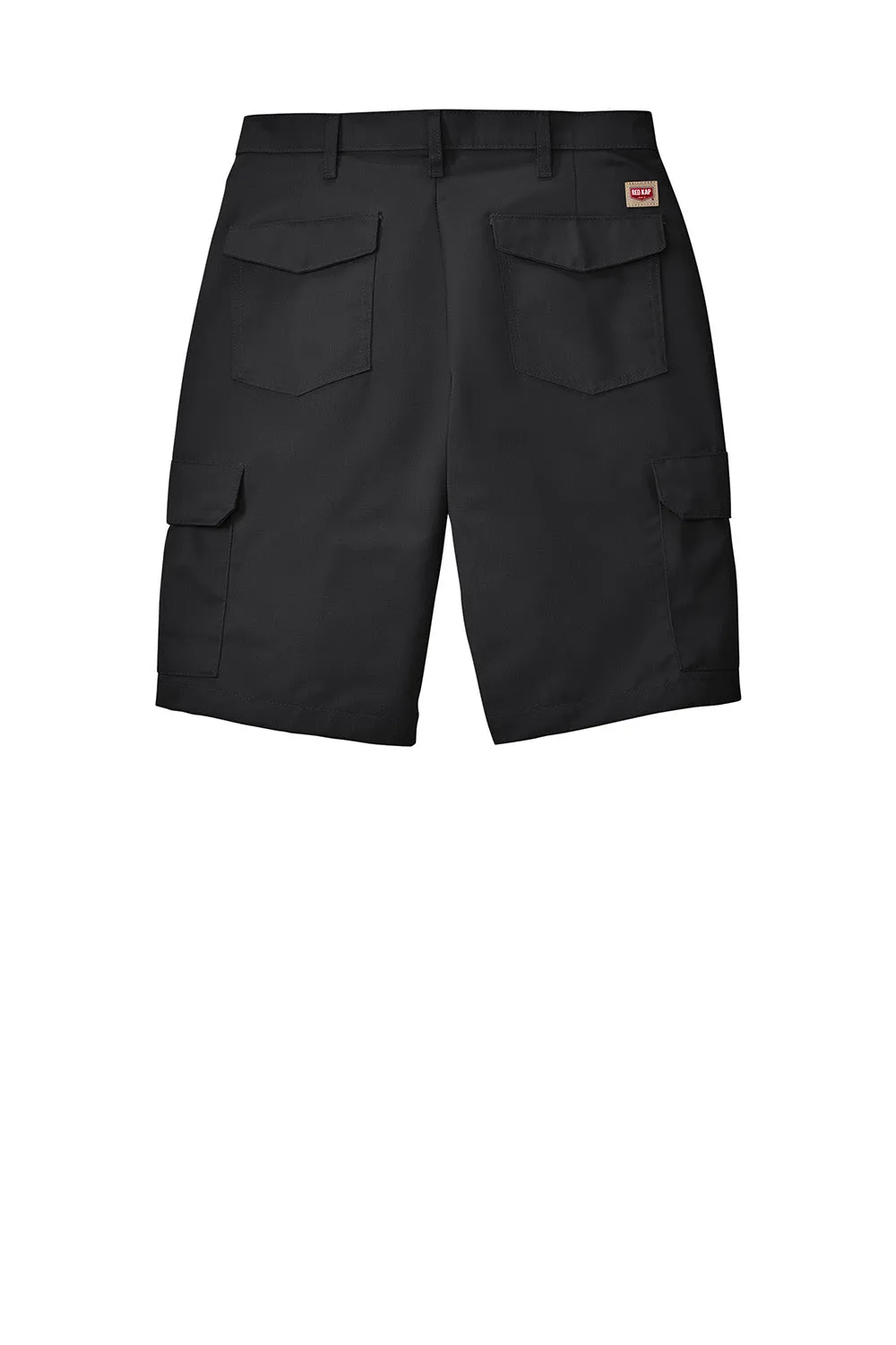 Red Kap Mens Industrial Stain Resistant Cargo Shorts w/ Pockets - Black