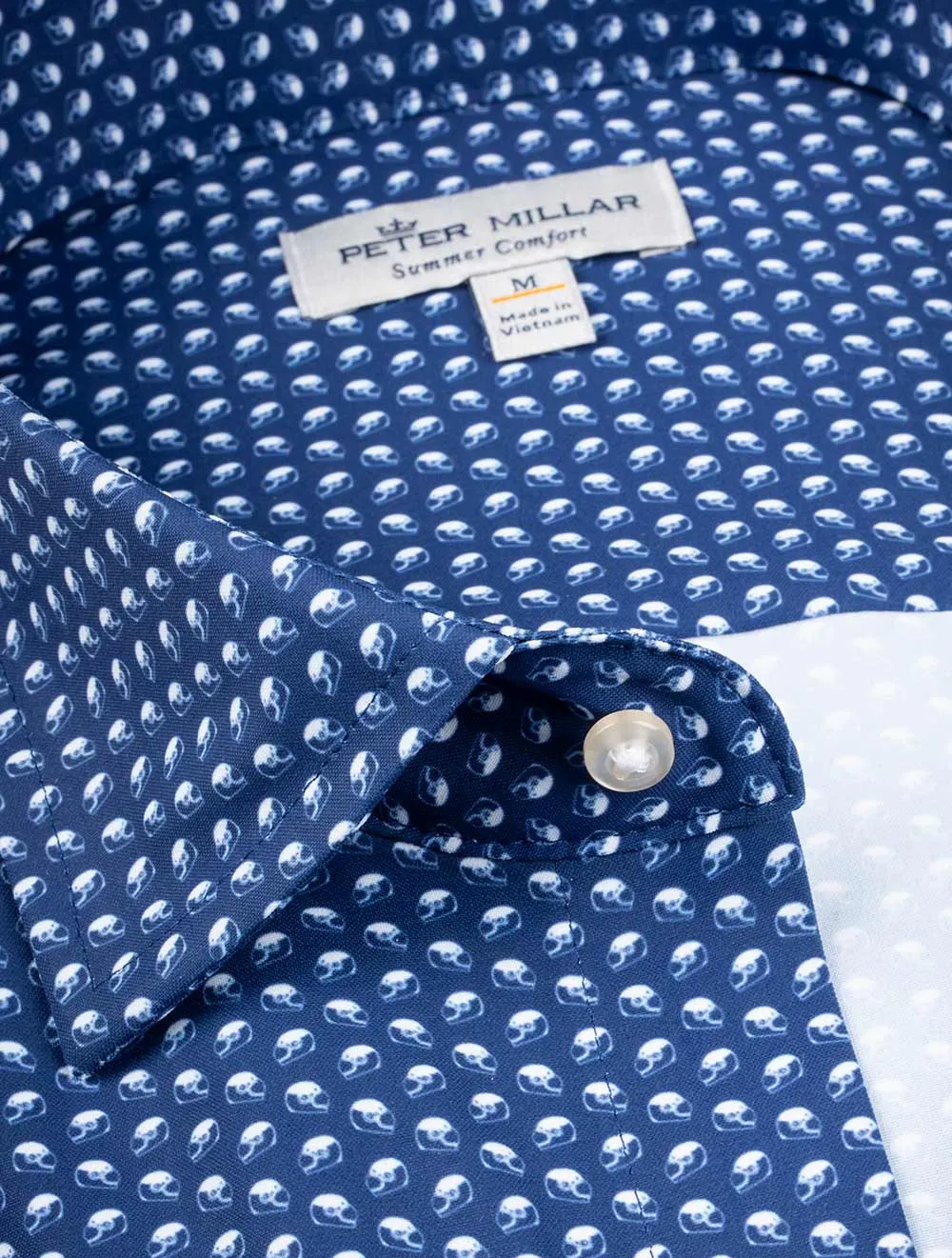 Reeves Perf Poplin Sport Shirt Blue