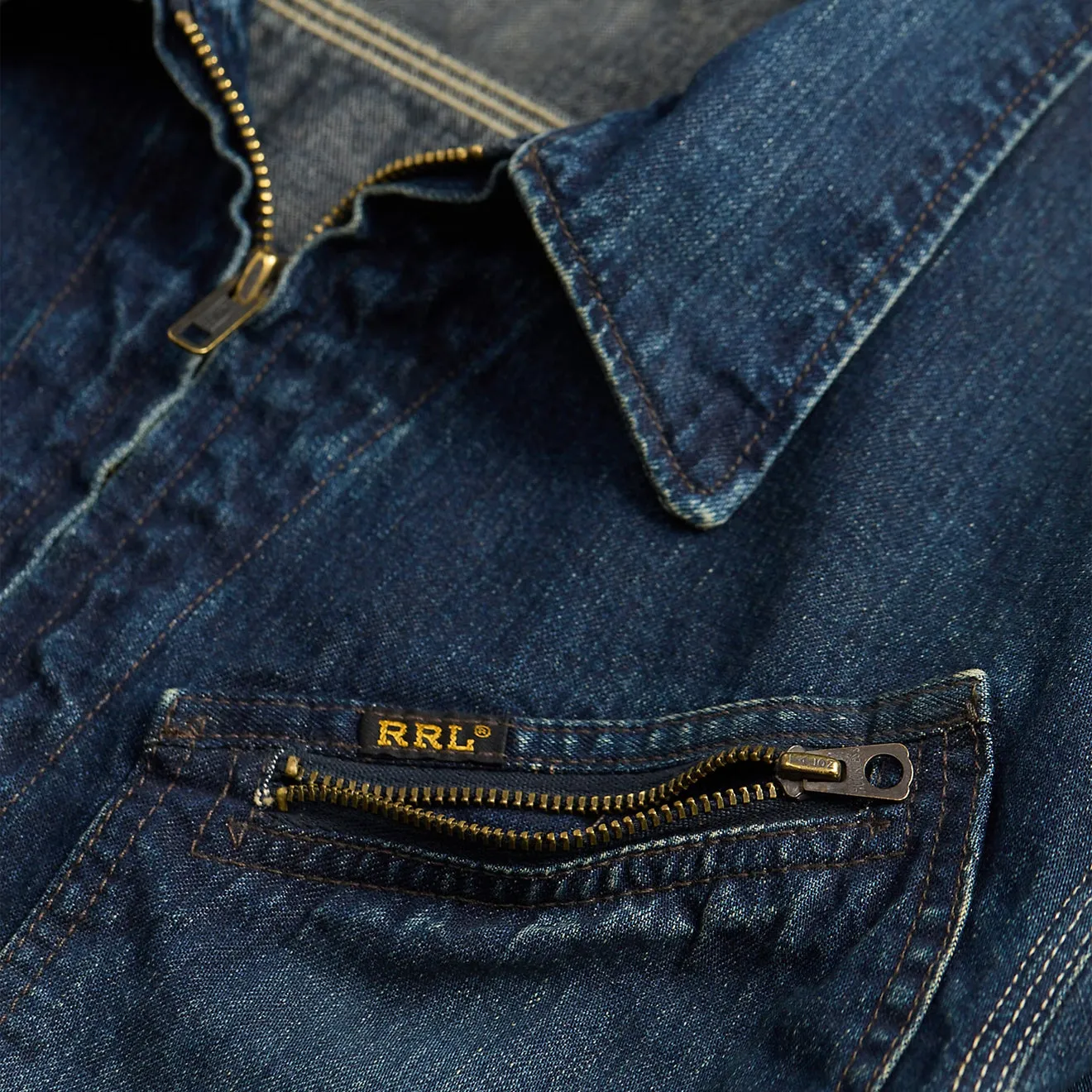 RRL By Ralph Lauren Jacket Unlined Shirt Jacket Leyton Wash