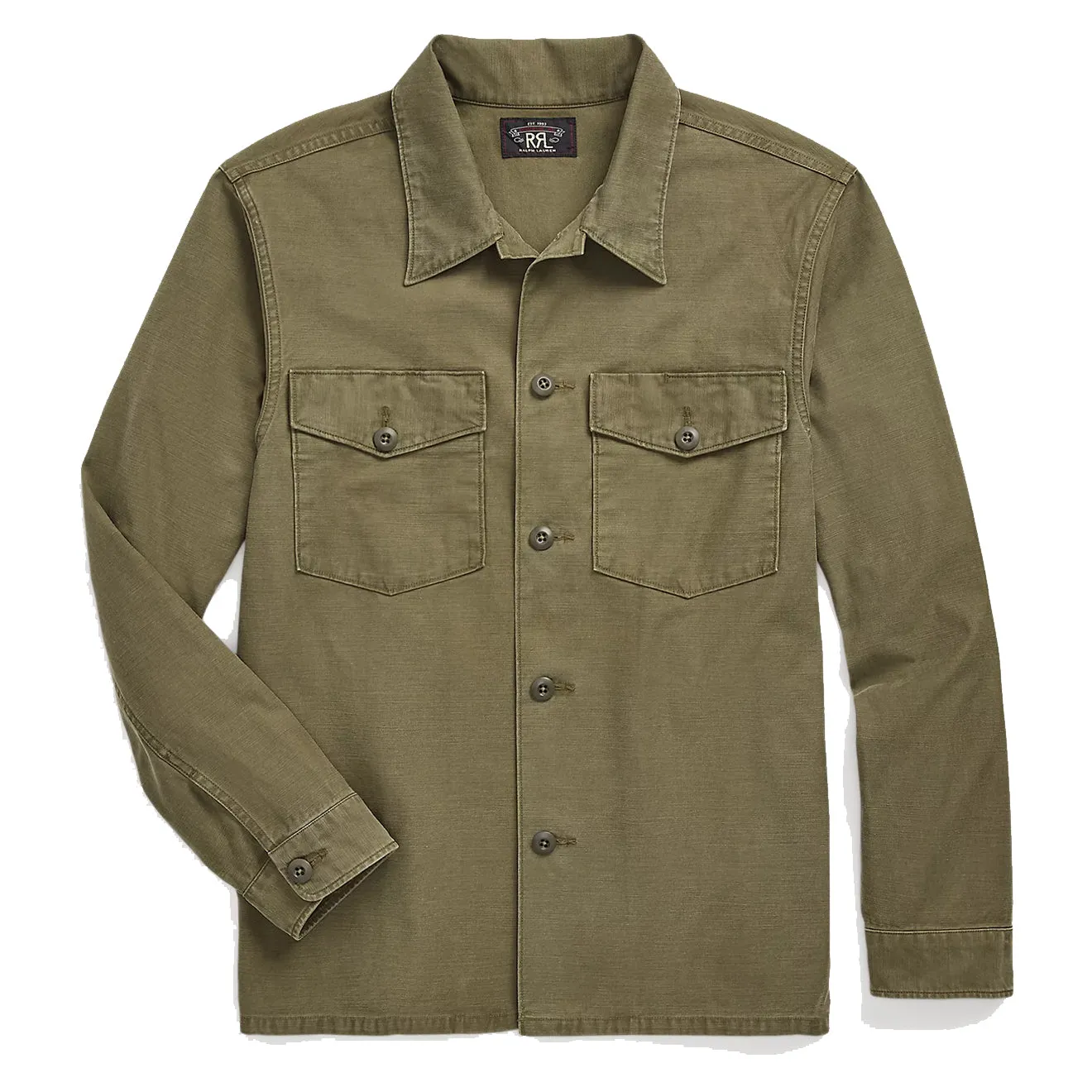 RRL by Ralph Lauren Reverse-Sateen Overshirt Olive