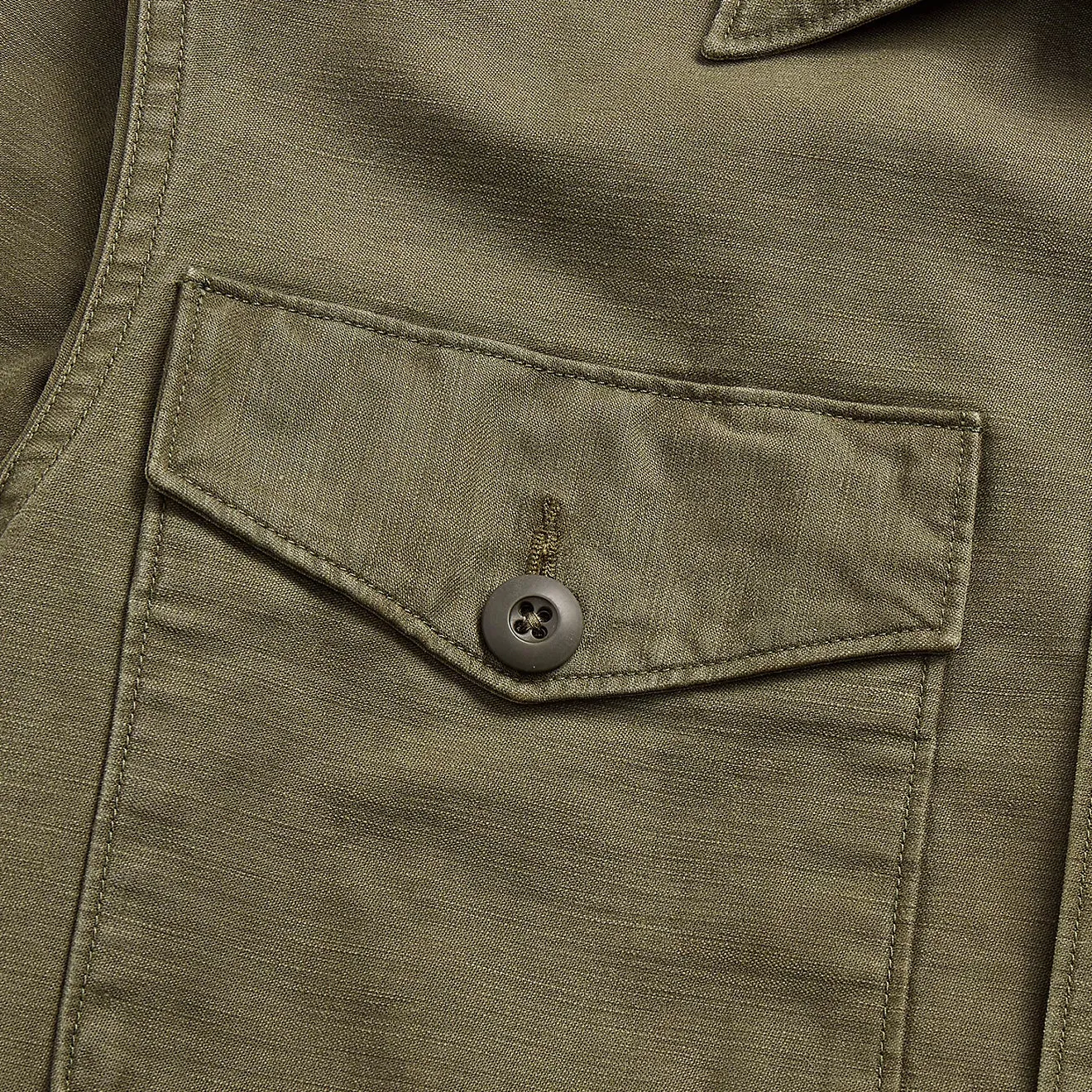 RRL by Ralph Lauren Reverse-Sateen Overshirt Olive