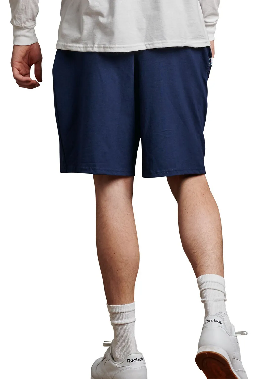Russell Athletic Mens Classic Jersey Shorts w/ Pockets - Navy Blue