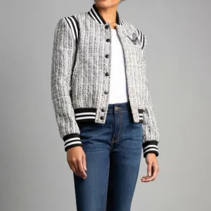 Salt & Peppa Tweed Bomber In Bkw
