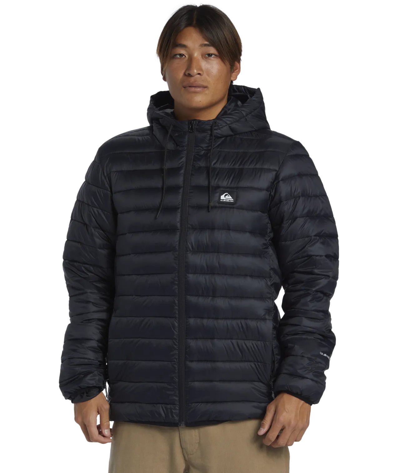 Scaly Hooded Jacket in Black