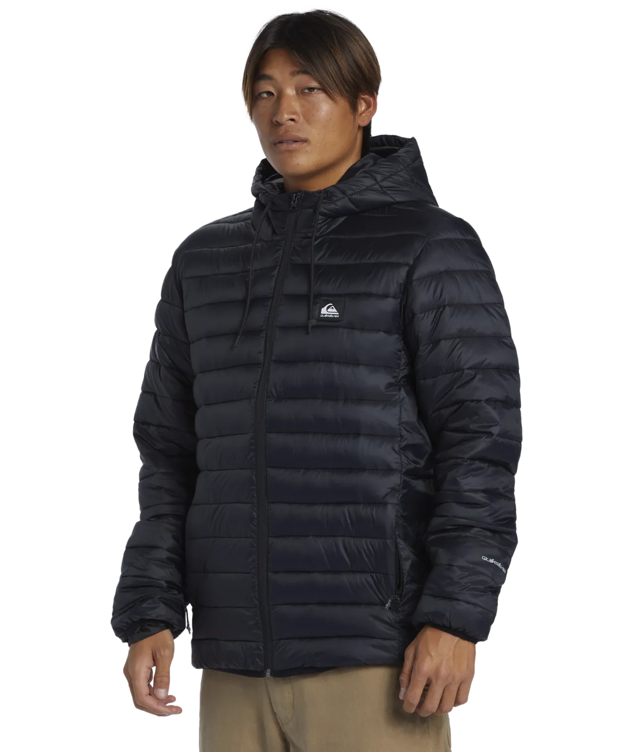 Scaly Hooded Jacket in Black