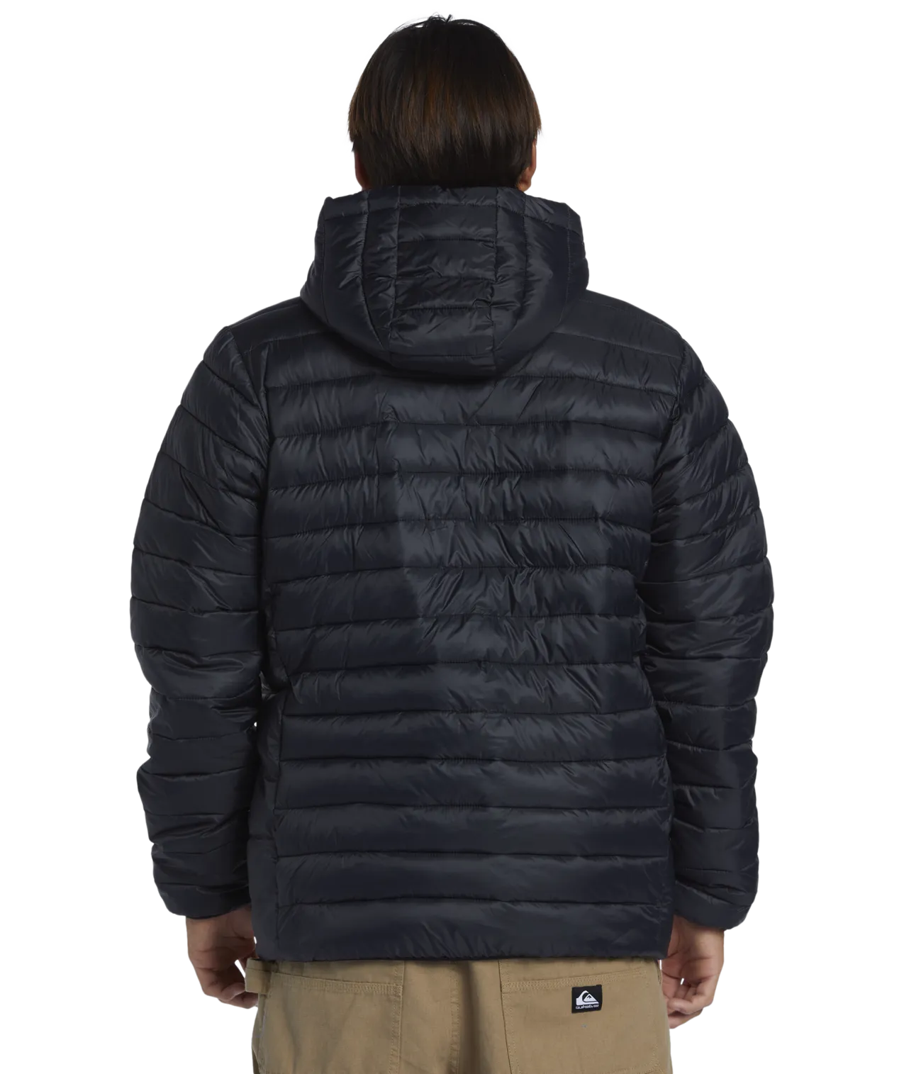 Scaly Hooded Jacket in Black