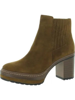 Searches Womens Suede Block Heel Ankle Boots