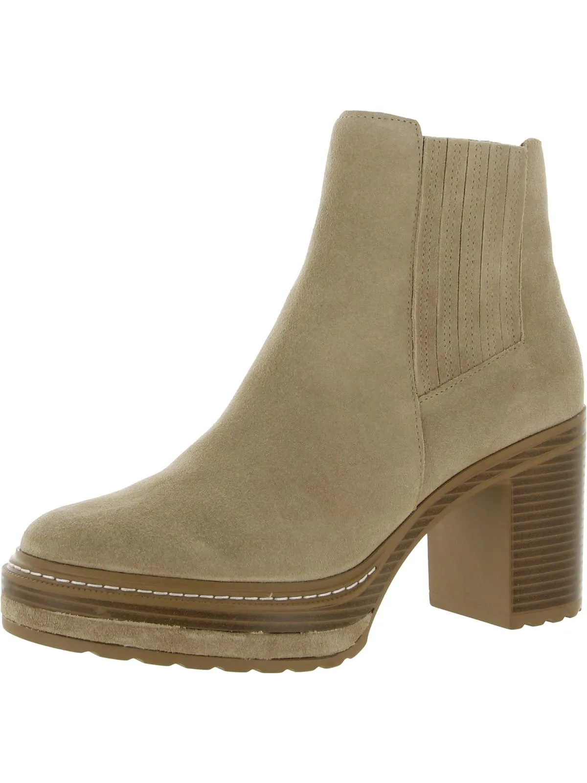 Searches Womens Suede Block Heel Ankle Boots