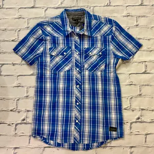 Silver Plaid Snap Front SS Western