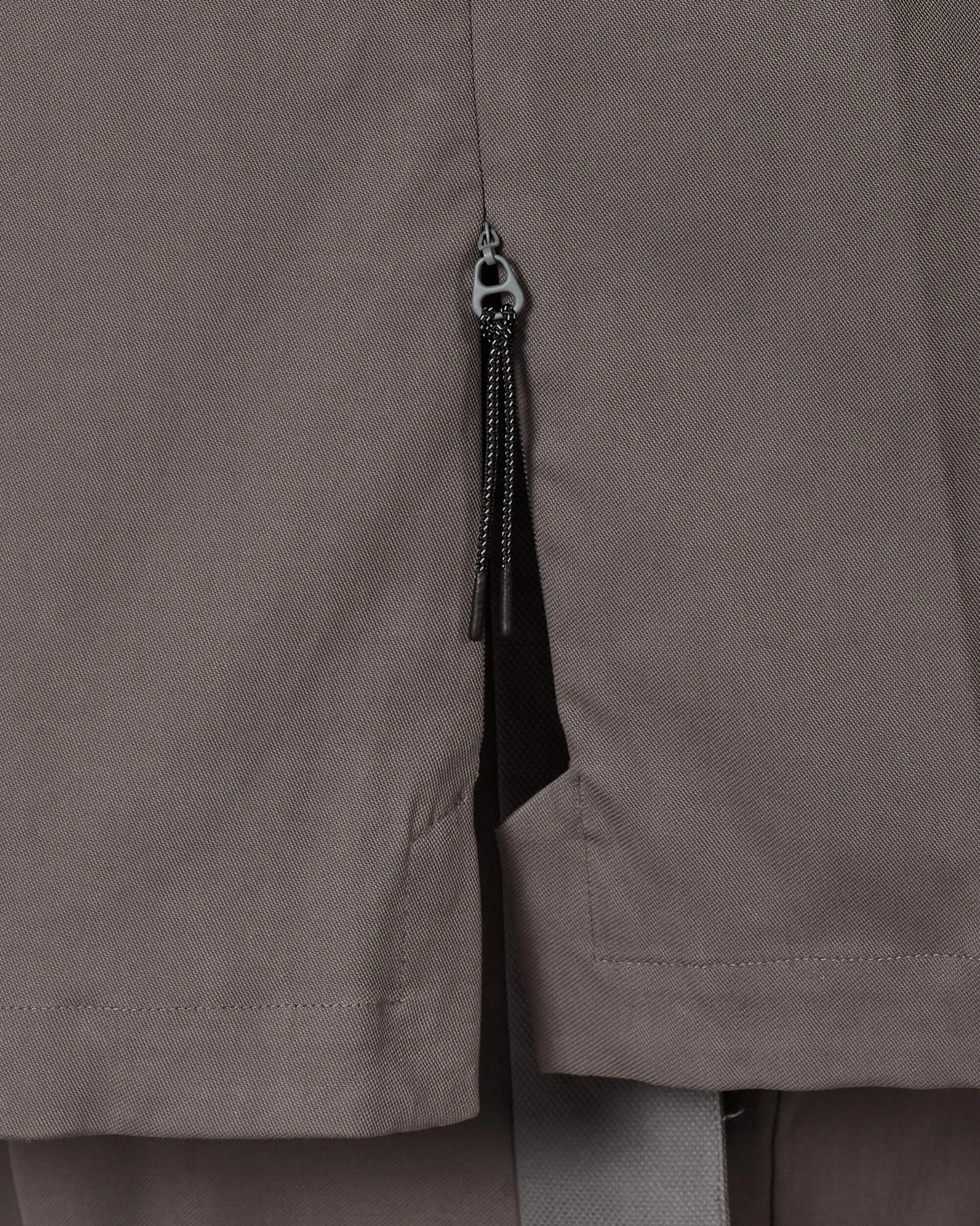 Split Trench Coat Grey