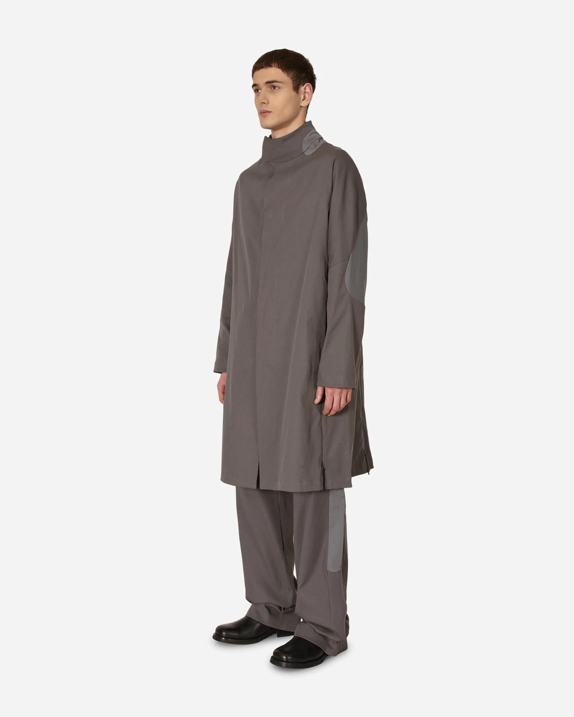 Split Trench Coat Grey