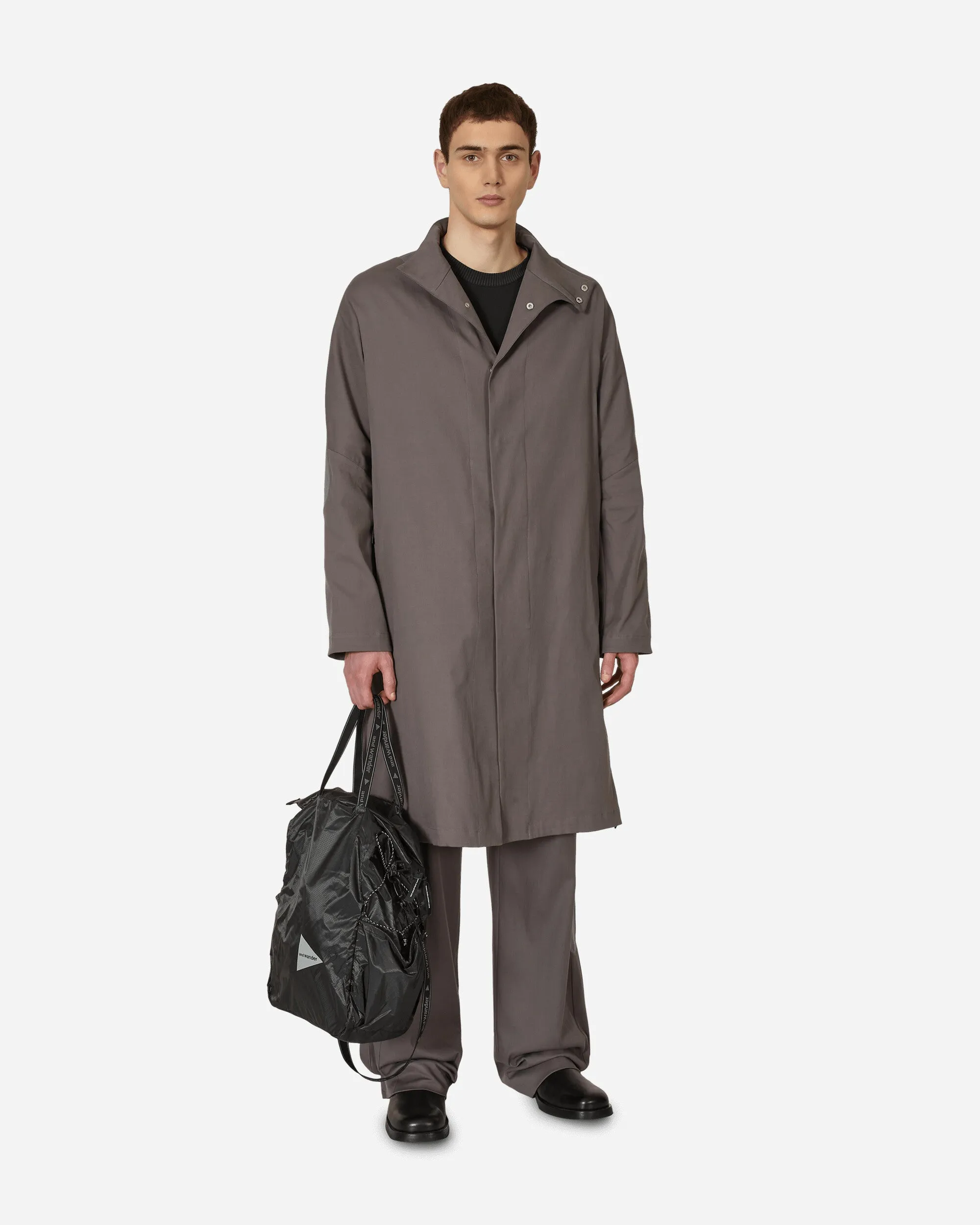 Split Trench Coat Grey