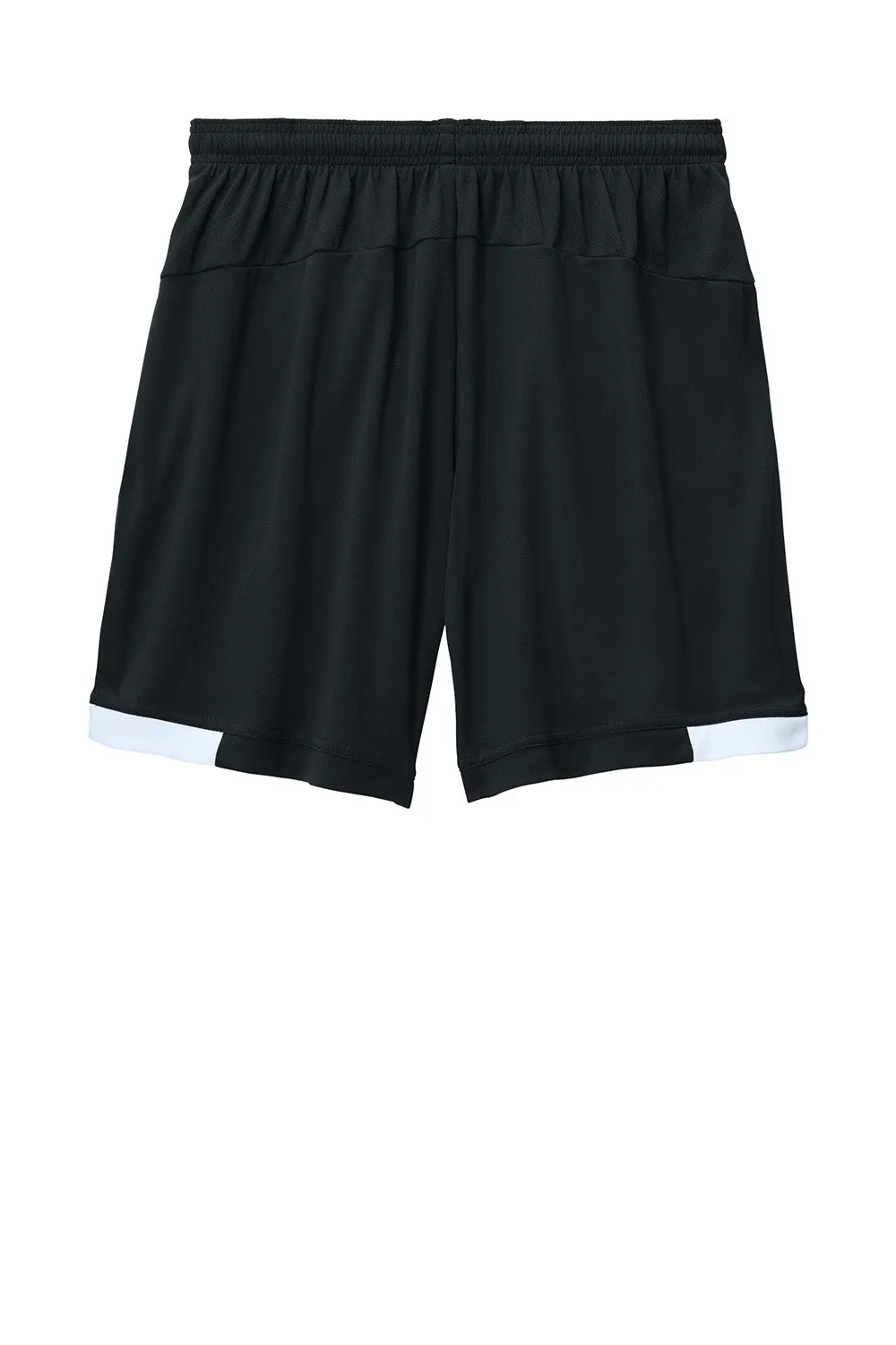 Sport-Tek Mens Club Moisture Wicking Shorts - Black/White