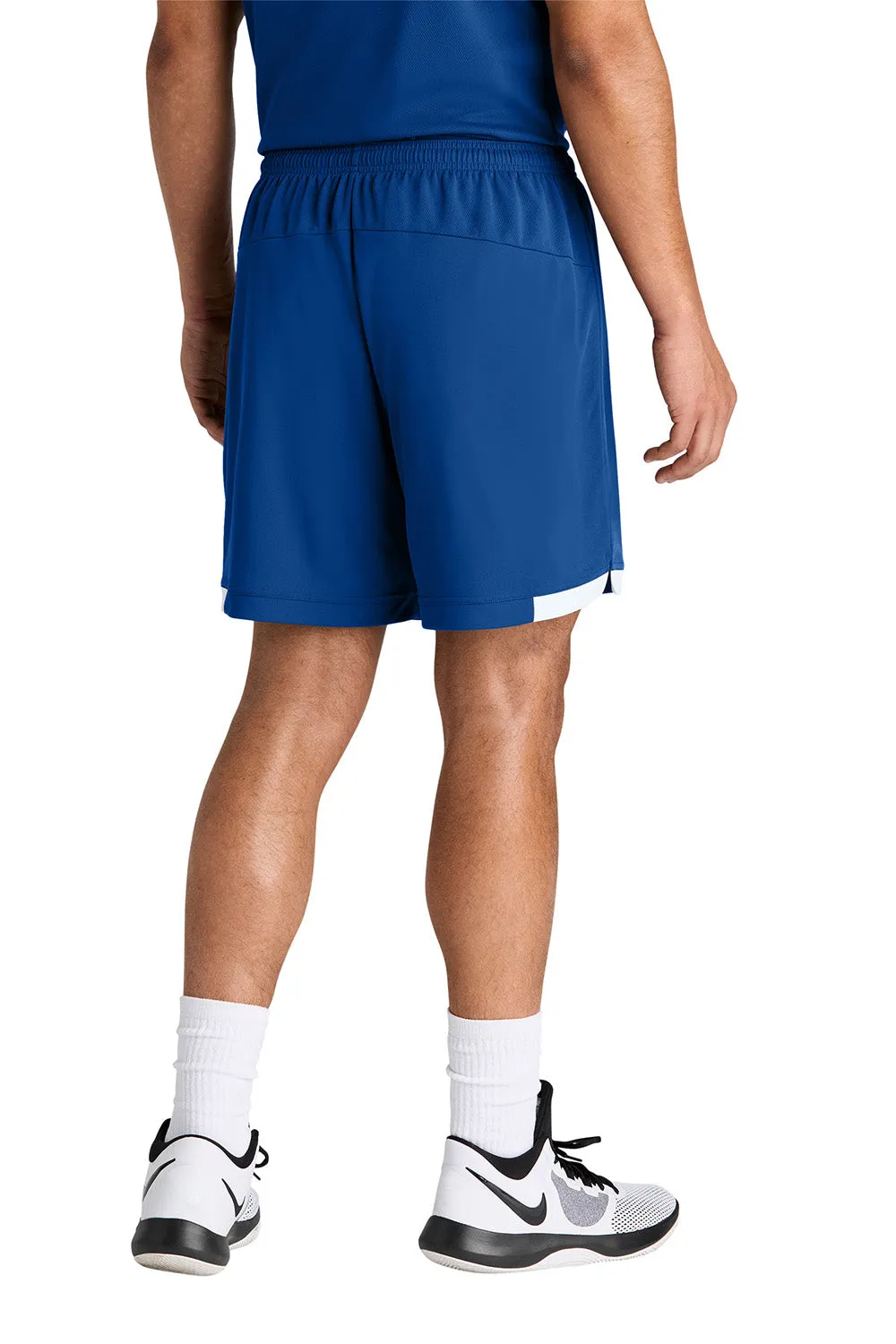 Sport-Tek Mens Club Moisture Wicking Shorts - True Royal Blue/White