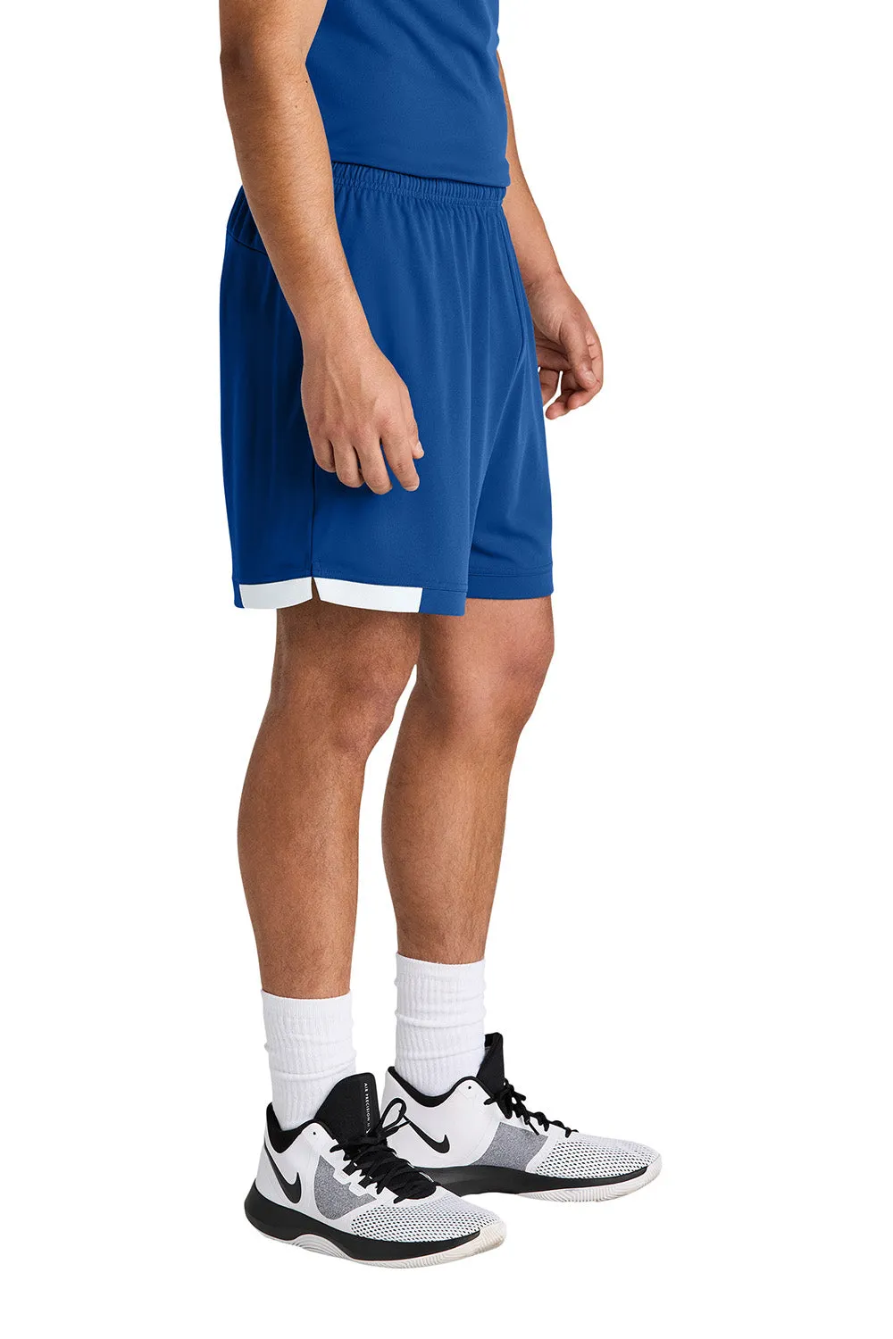 Sport-Tek Mens Club Moisture Wicking Shorts - True Royal Blue/White
