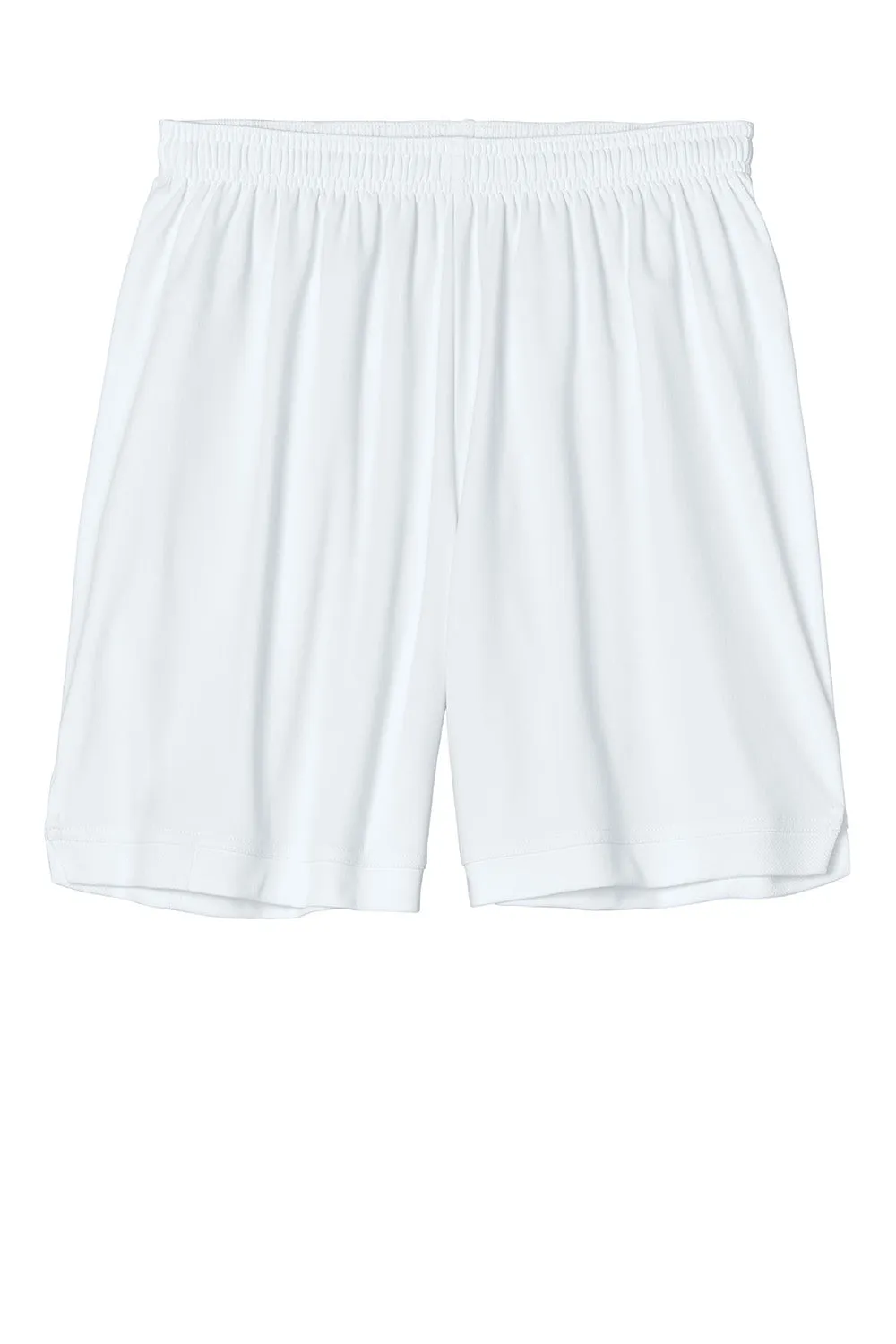 Sport-Tek Mens Club Moisture Wicking Shorts - White/White
