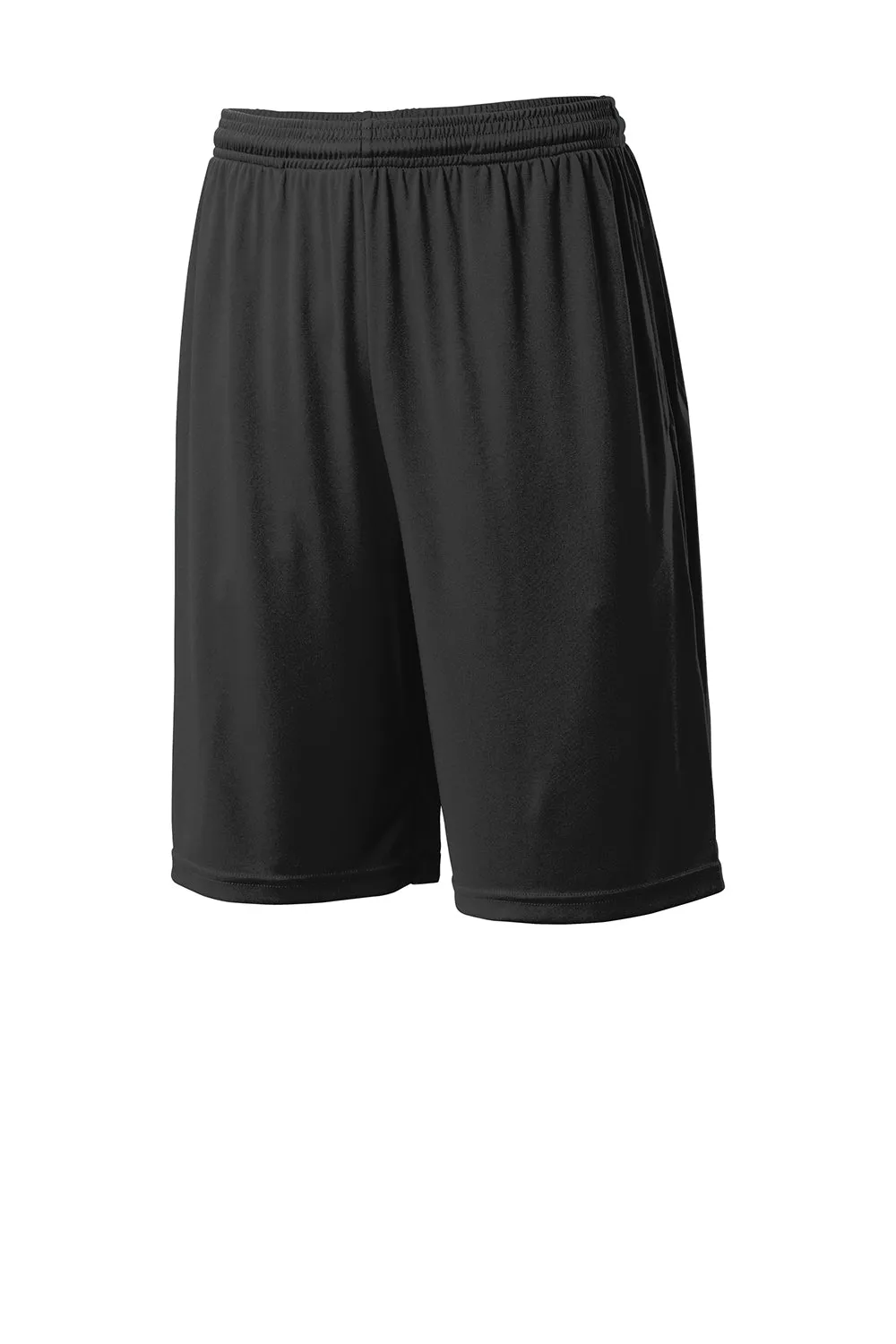 Sport-Tek Mens Competitor Moisture Wicking Shorts w/ Pockets - Black