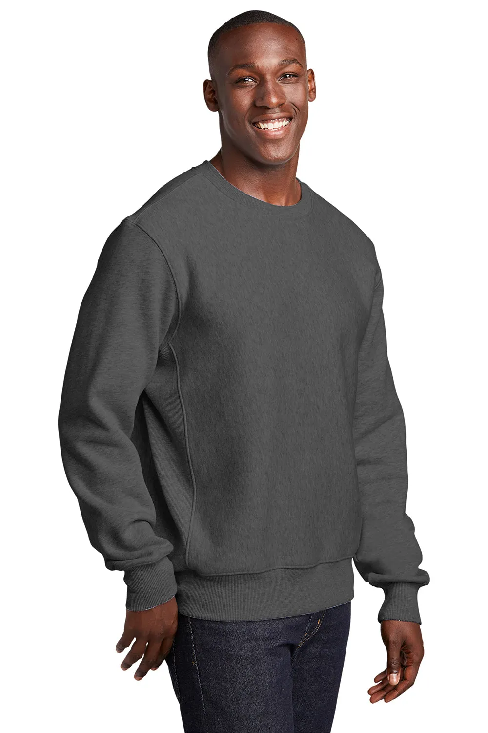 Sport-Tek Mens Fleece Crewneck Sweatshirt - Heather Graphite Grey
