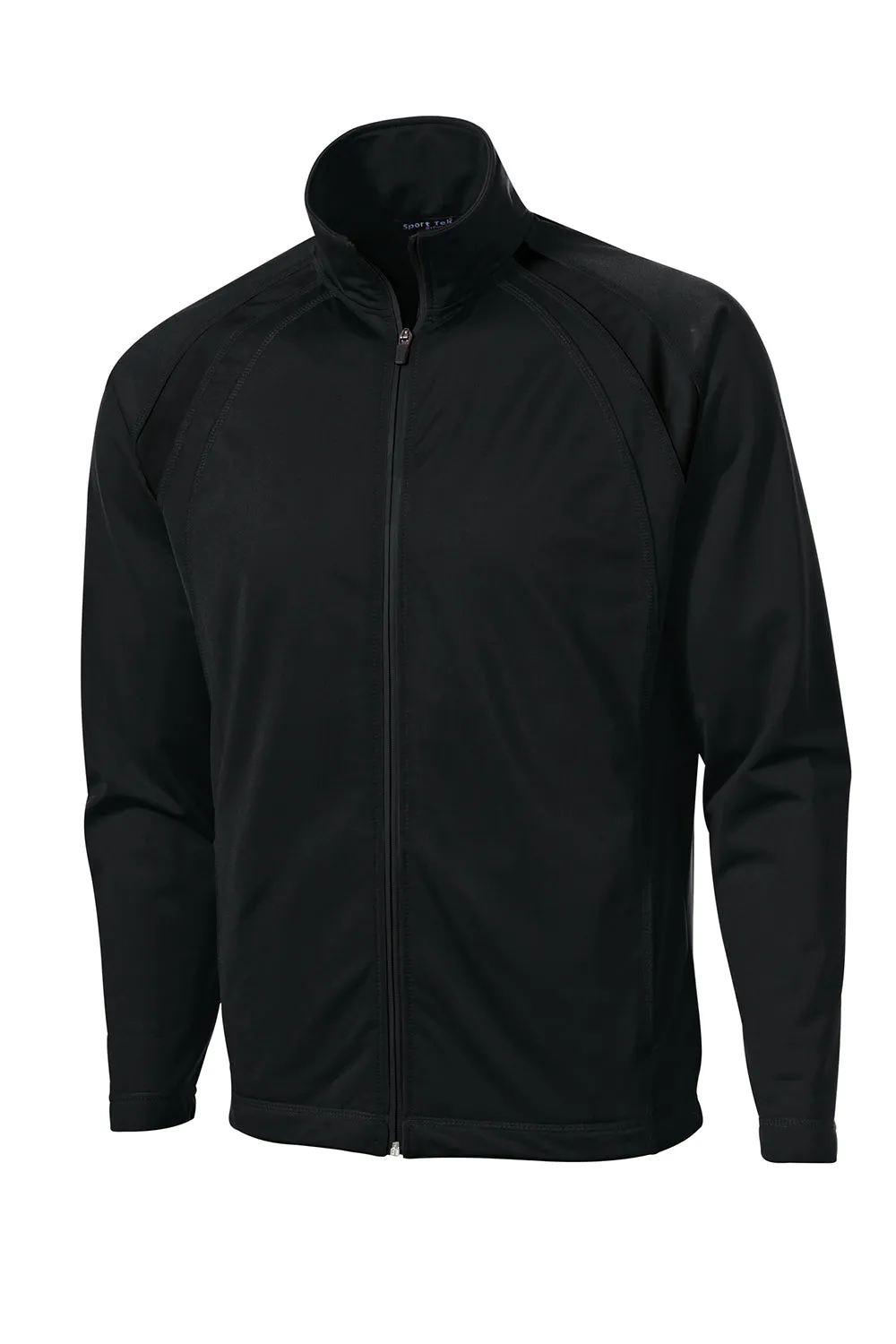 Sport-Tek Mens Full Zip Track Jacket - Black