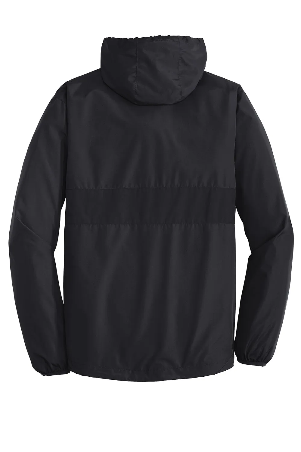 Sport-Tek Mens Hooded 1/4 Zip Jacket - Black