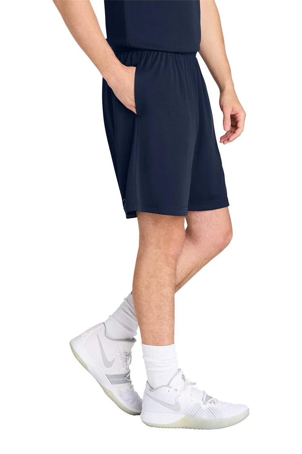 Sport-Tek Mens Moisture Wicking Competitor Athletic Shorts w/ Pockets - True Navy Blue