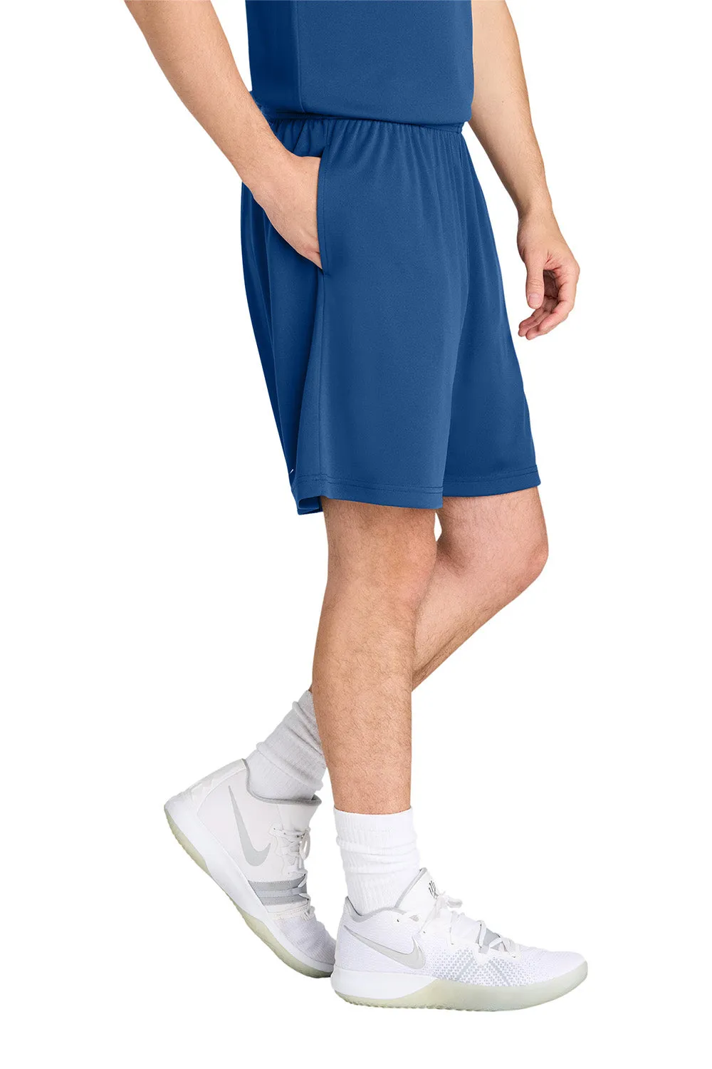 Sport-Tek Mens Moisture Wicking Competitor Athletic Shorts w/ Pockets - True Royal Blue