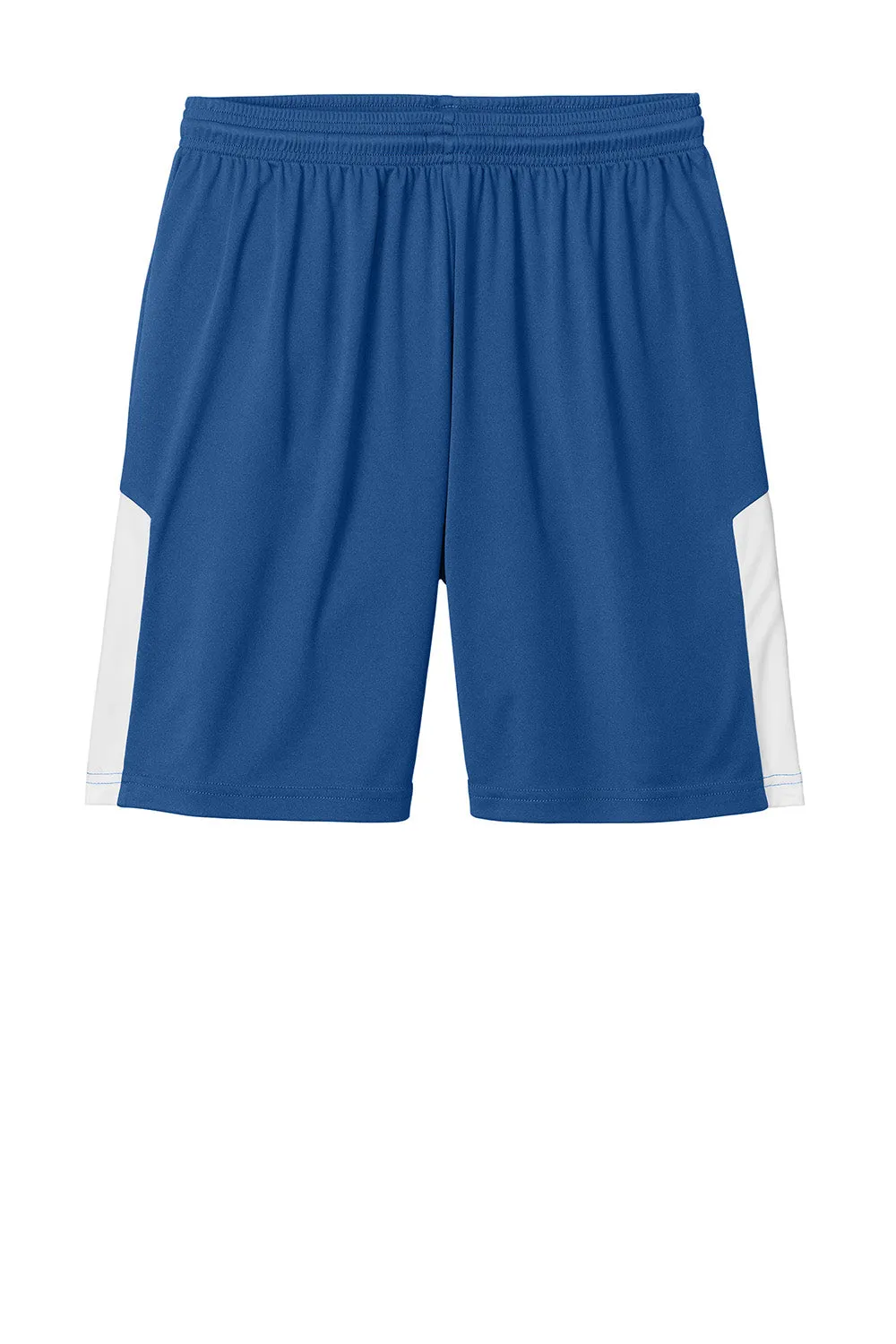 Sport-Tek Mens Moisture Wicking Competitor United Athletic Shorts - Royal Blue/White