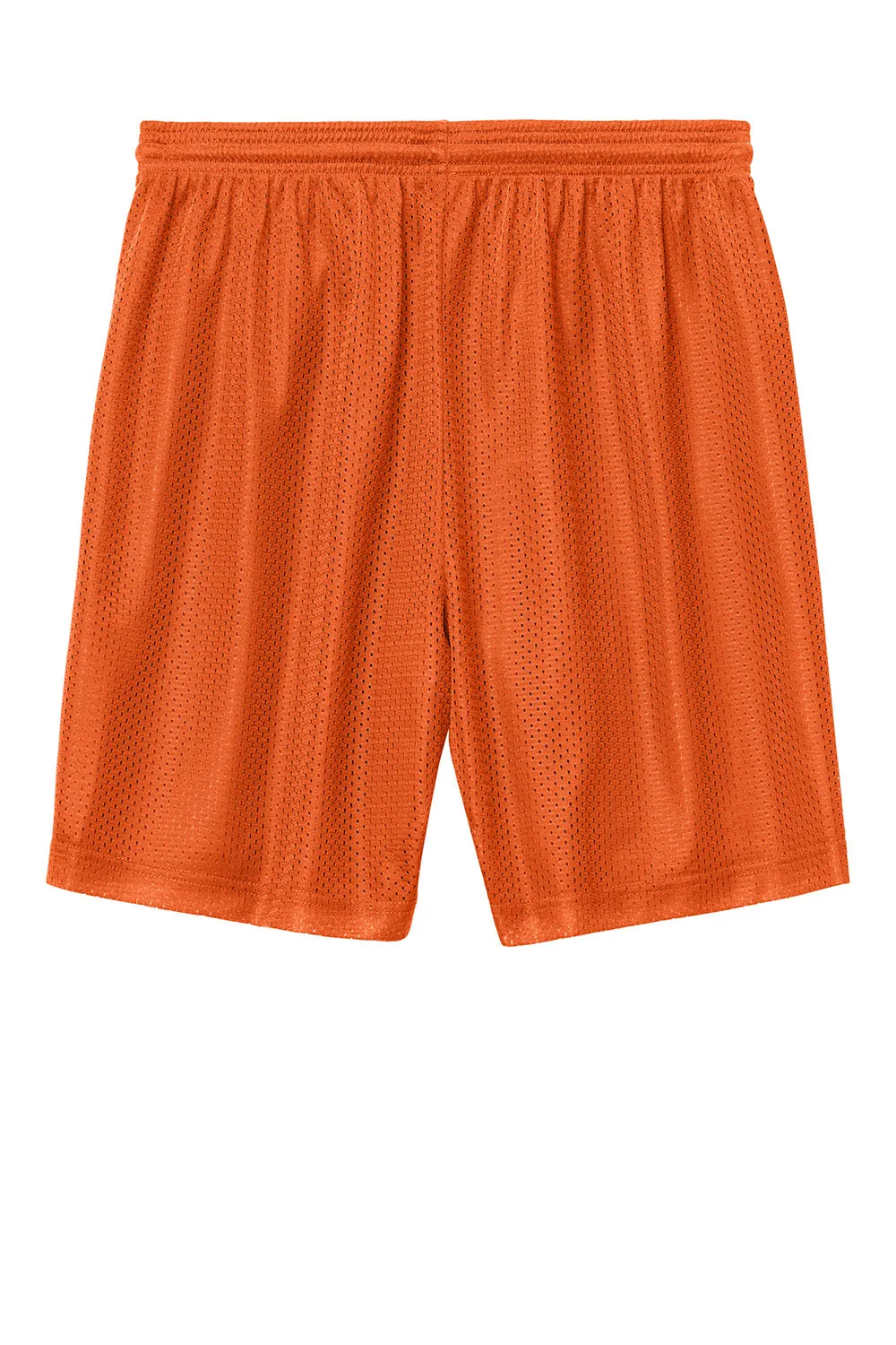 Sport-Tek Mens Moisture Wicking Mesh Athletic Shorts - Deep Orange