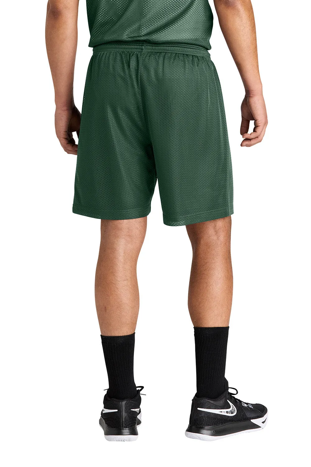 Sport-Tek Mens Moisture Wicking Mesh Athletic Shorts - Forest Green