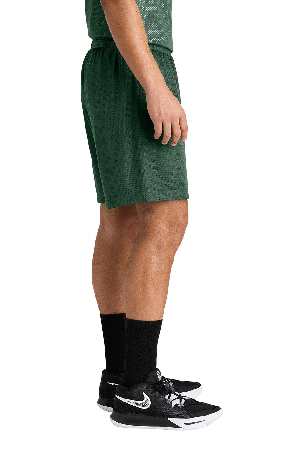 Sport-Tek Mens Moisture Wicking Mesh Athletic Shorts - Forest Green