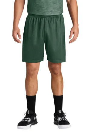 Sport-Tek Mens Moisture Wicking Mesh Athletic Shorts - Forest Green